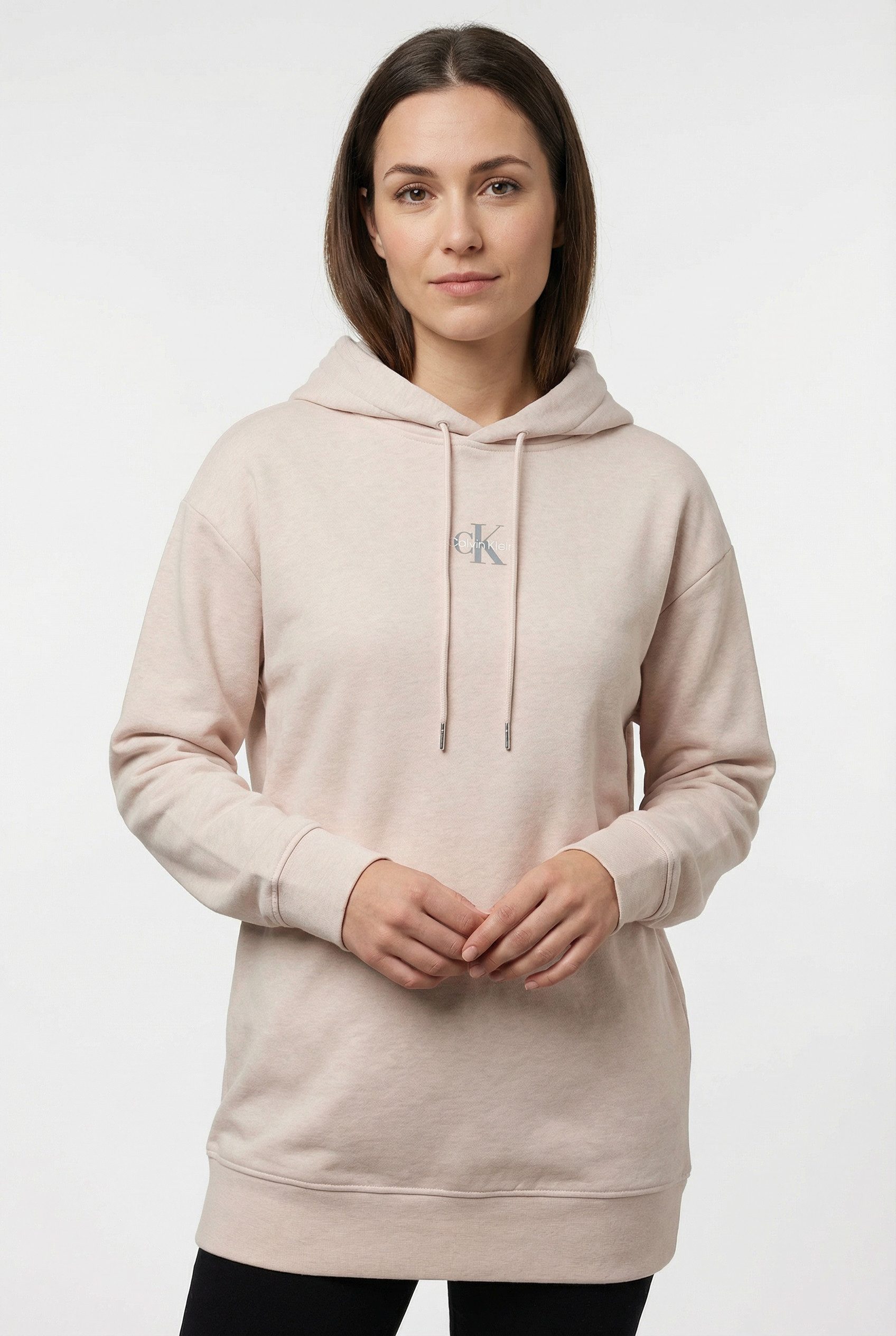 Calvin Klein Jeans Sweatkleid LS MONOLOGO PREMIUM TERRY HOODIE Mit Rundhalsausschnitt, loose fit