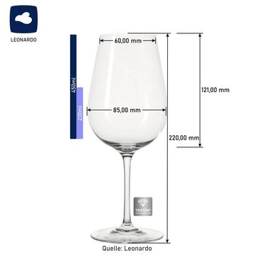 KS Laserdesign Rotweinglas Leonardo Weingläser mit Gravur Set beste Tante & bester Onkel, Glas, Lasergravur