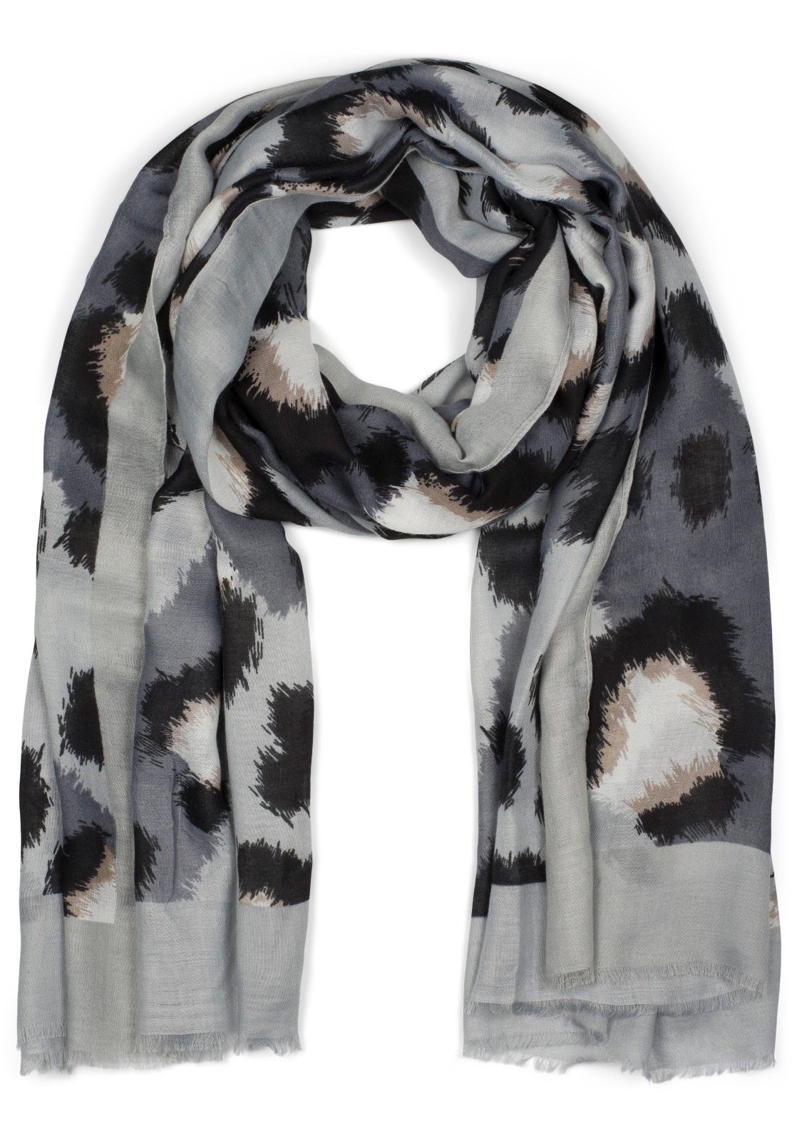 Modeschal Schal mit Oversize Leoparden Print