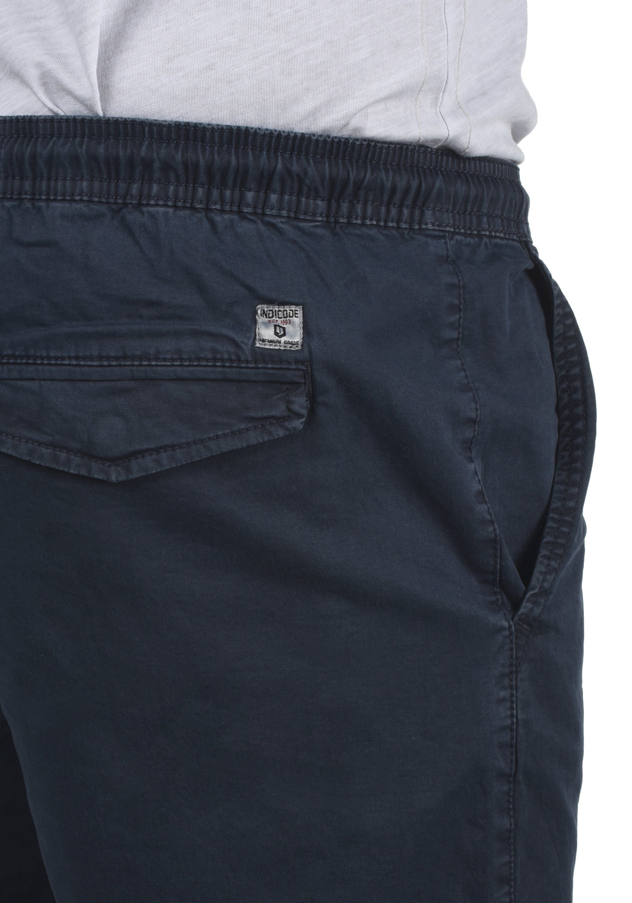 Chinoshorts Indicode mit IDAbbey Navy kurze Hose Kontrastkordeln (400)