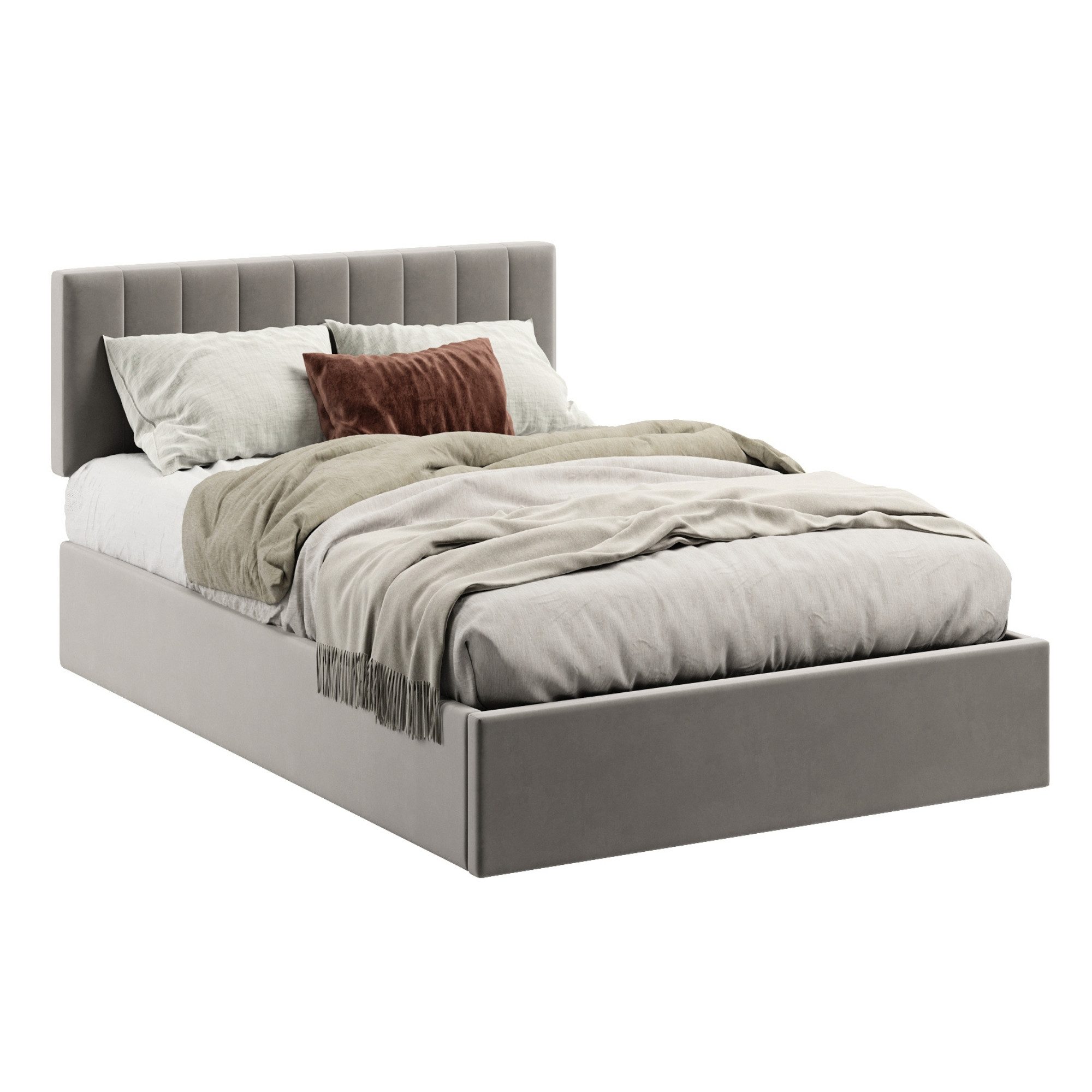 Home Collective Polsterbett mit Stauraum und Lattenrost Doppelbett Gepolste günstig online kaufen