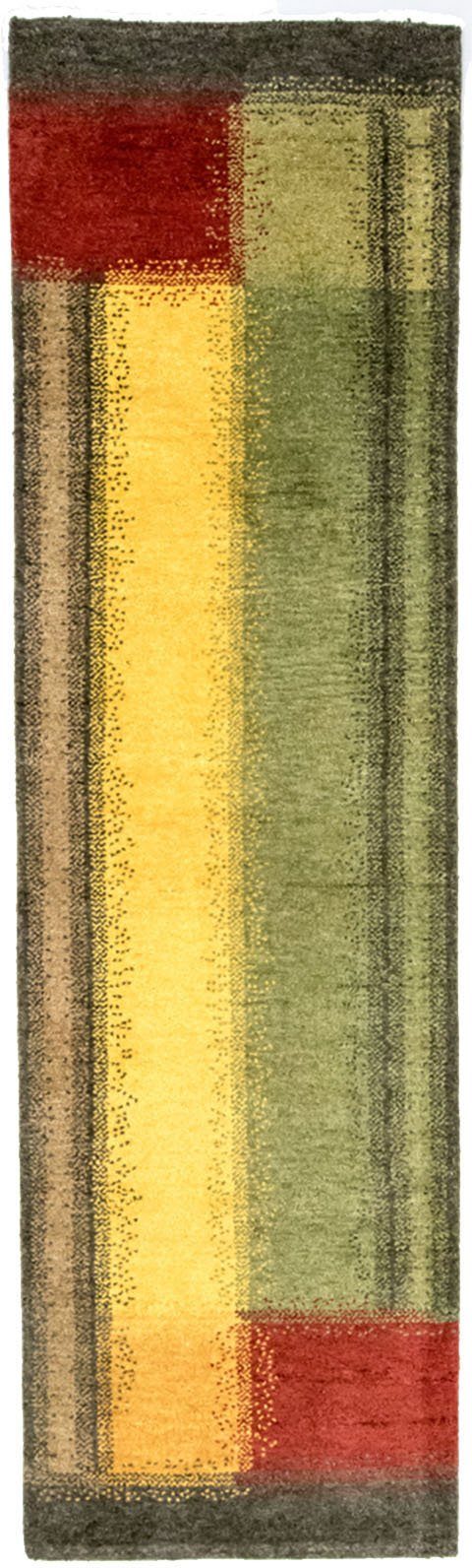 Wollteppich Gabbeh Teppich läufer, Indus - mm, Höhe: handgeknüpft - morgenland, Gelb 18 - Arias rechteckig