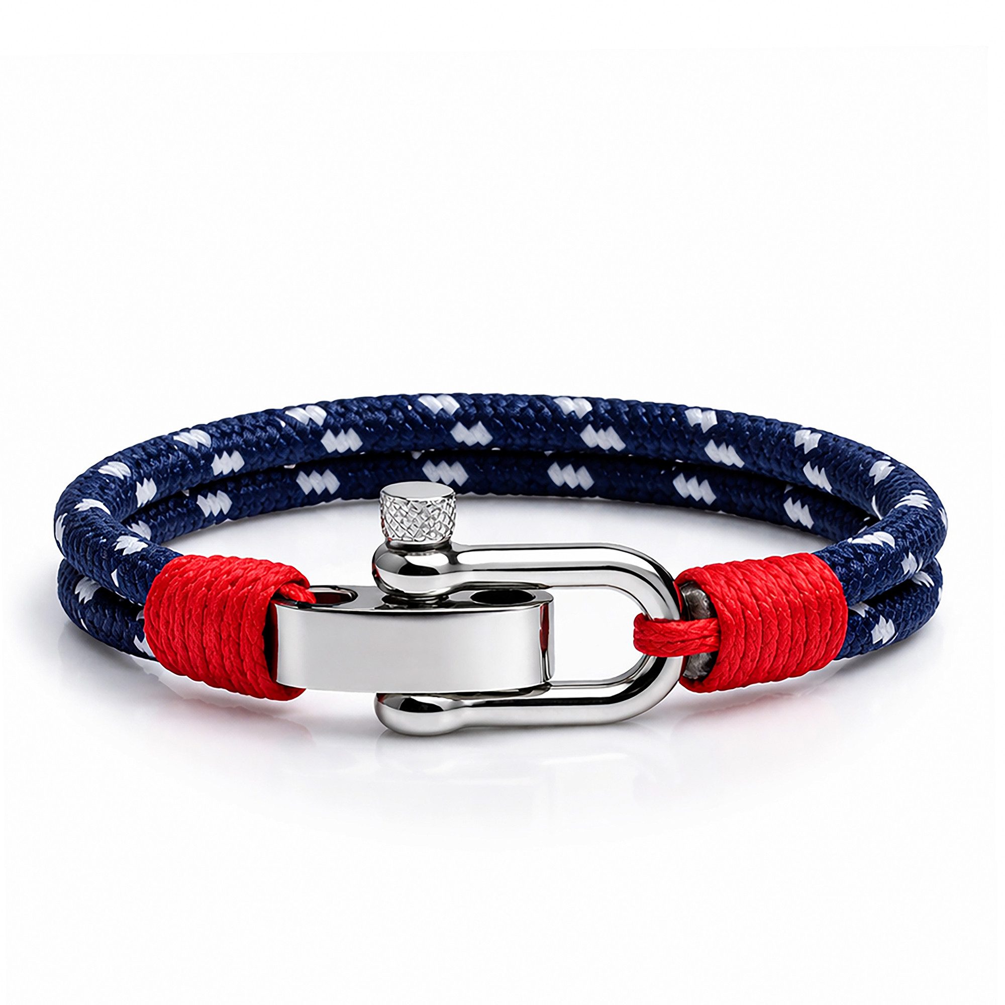 UNIQAL.de Armband Maritimes Segeltau-Armband mit Edelstahl-Schäkel – nautisch, unisex (hochwertiges Segeltau, Edelstahl-Schäkel, zeitloses Design, langlebige Qualität, ideal für Alltag & Freizeit), sorgfältig verarbeitet