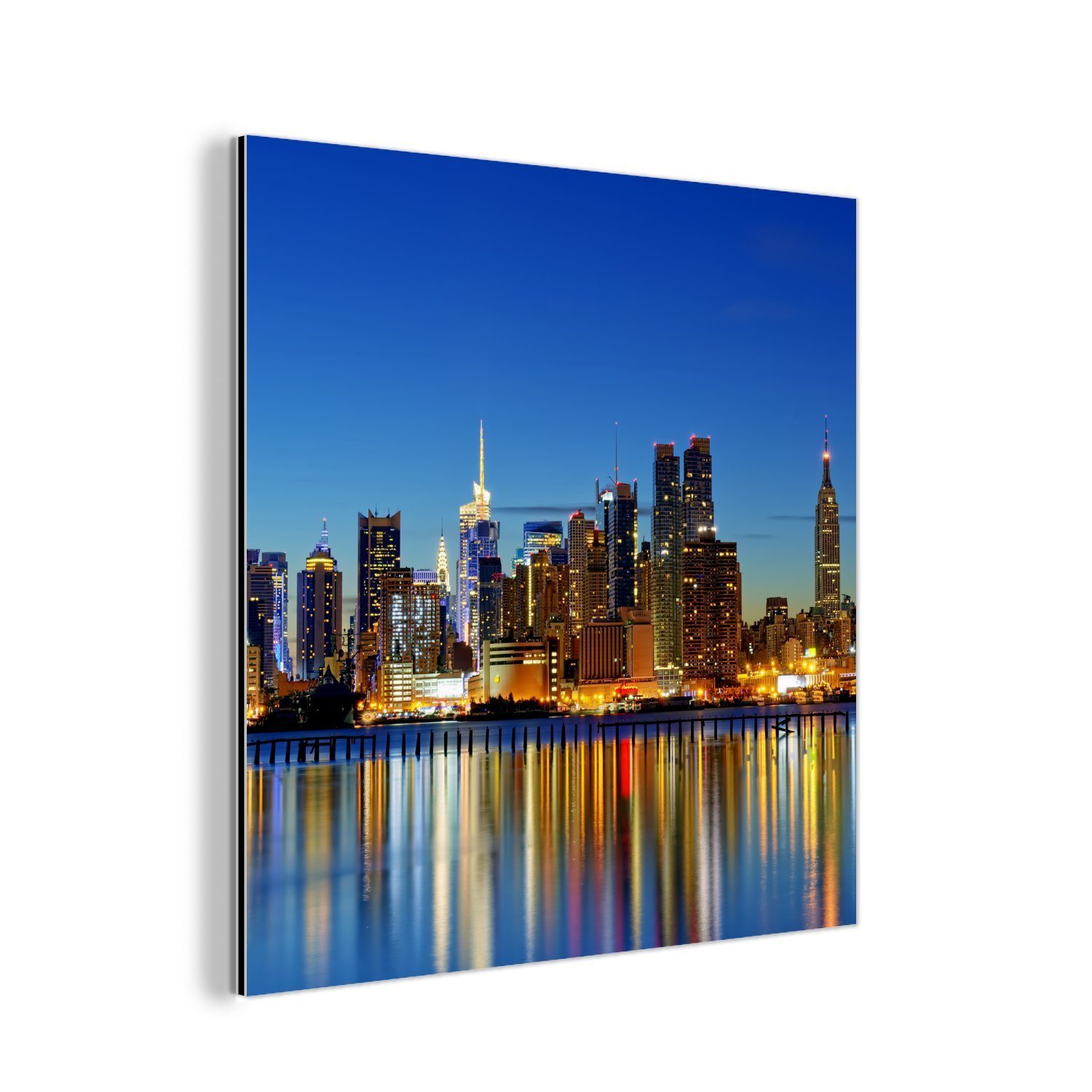 Informationen zum Versandhandel MuchoWow Metallbild Die Metall, Skyline York Nacht, Alu-Dibond-Druck, deko Aluminium Gemälde (1 New bei aus St), von