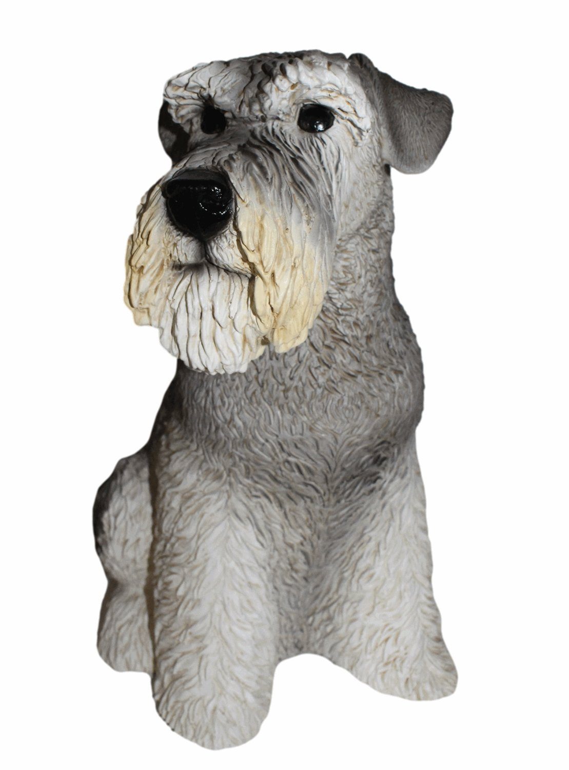 Castagna Mittelschnauzer 32 cm aus Tierfigur sitzend Hund Resin Figur Hundefigur H Kollektion Castagna Schnauzer Deko