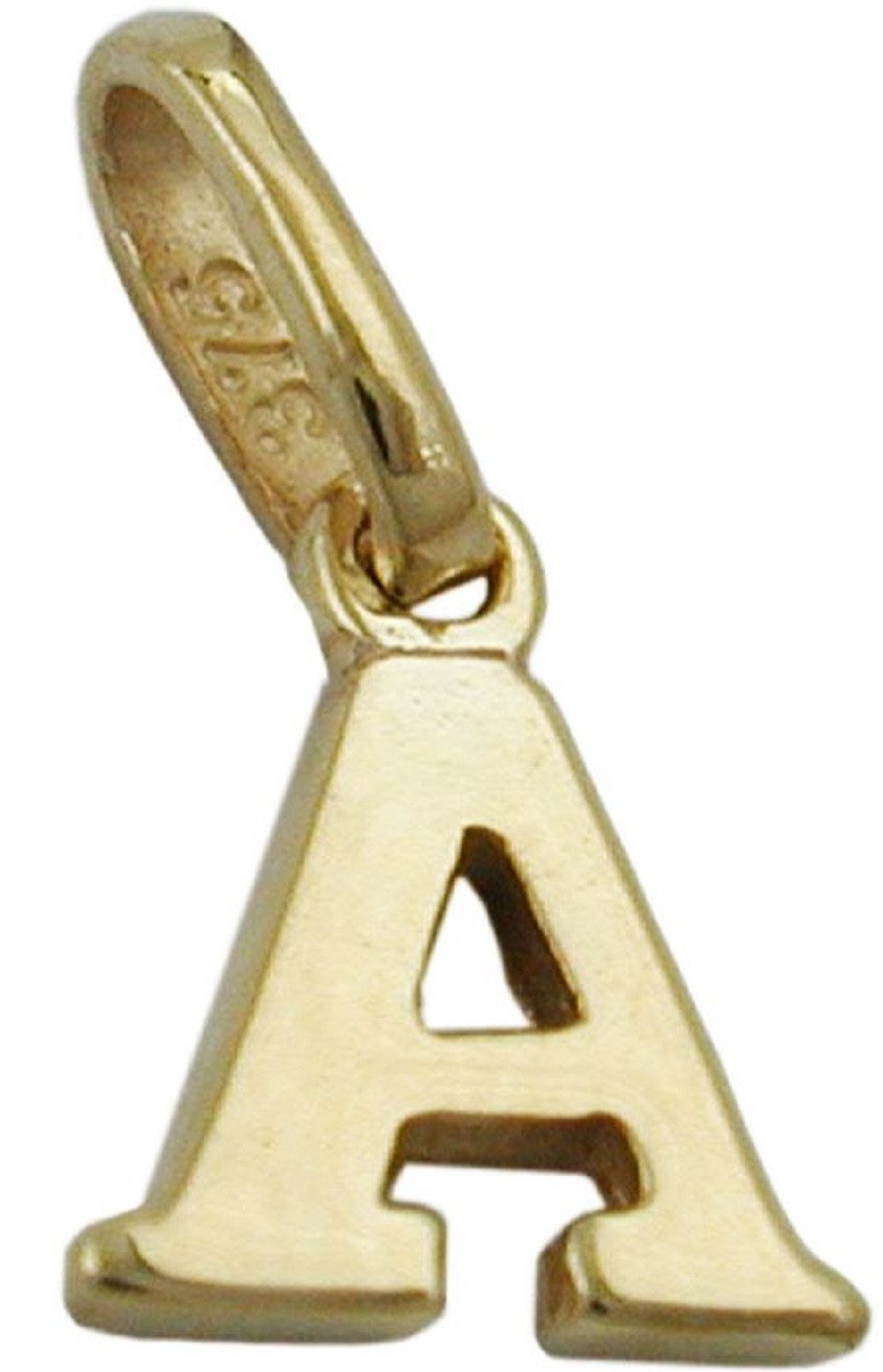 Buchstabenanhänger Anhänger Buchstabe A 375 Gold 8 x 6.5 mm
