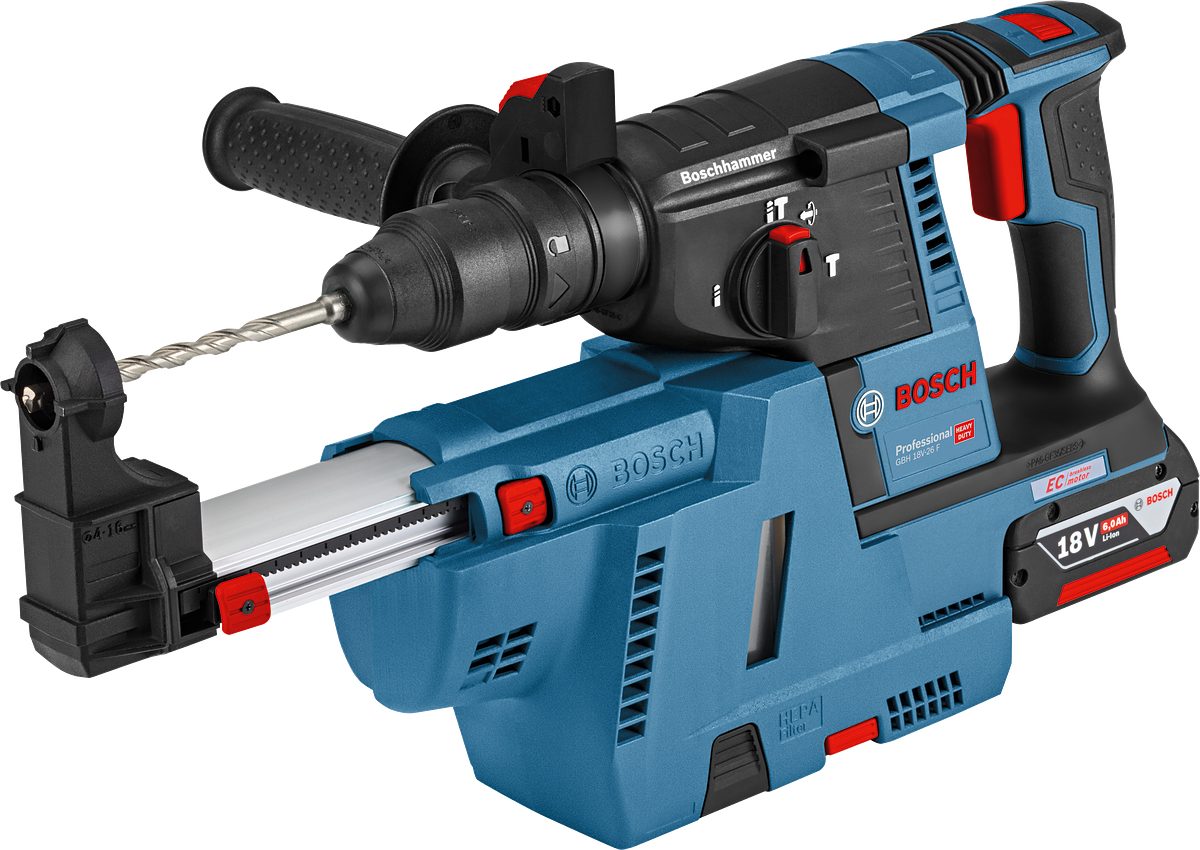 Bosch Professional Akku-Bohrhammer »GBH 18V-26F«, Inkl. 2x Akkus 5,5Ah und Ladegerät, mit SDS plus, in L-BOXX 238