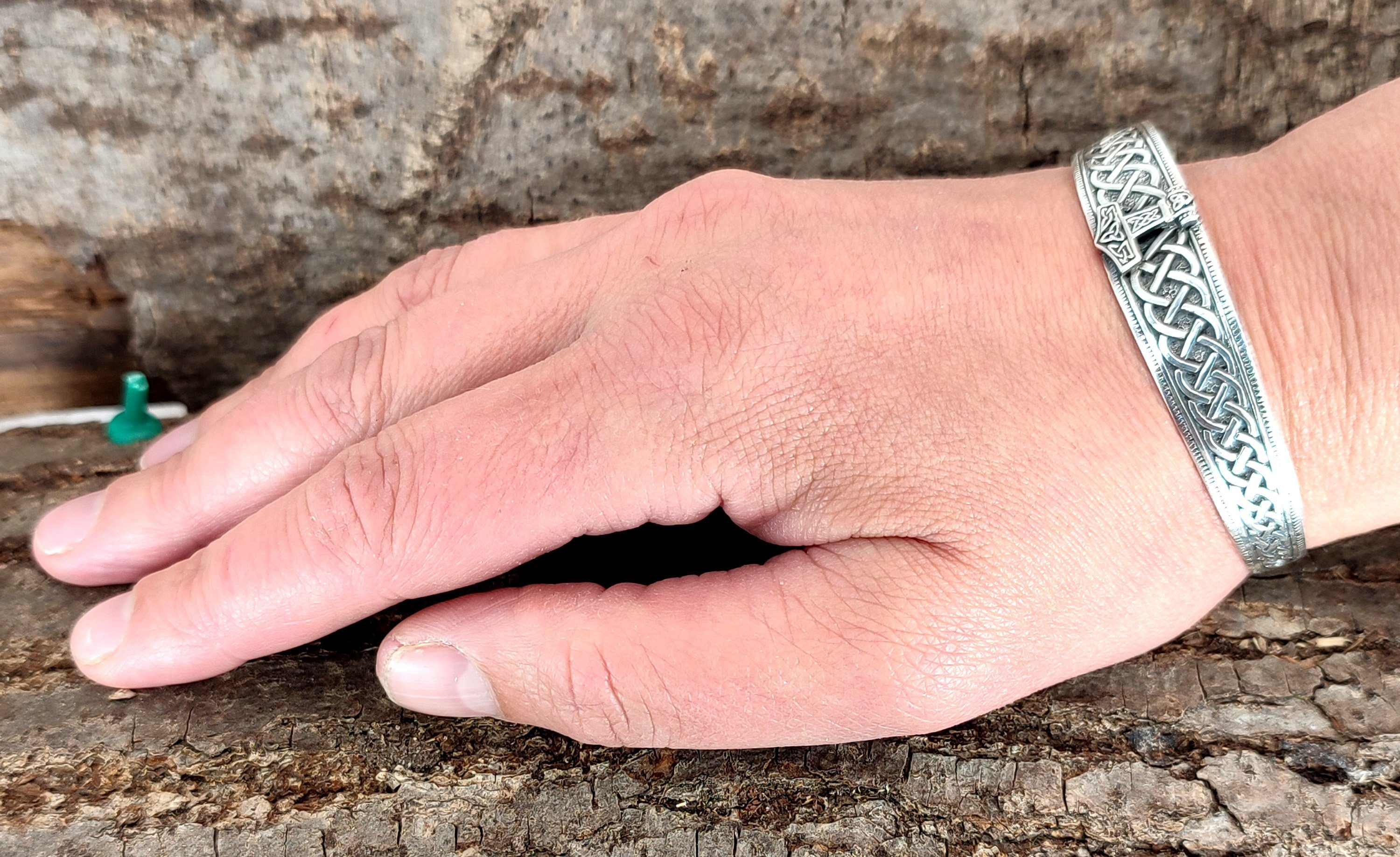 Kiss of Leather Armband Armband Armreif 925 Sterling Silber Thorshammer Thorhammer Thor ABTh2