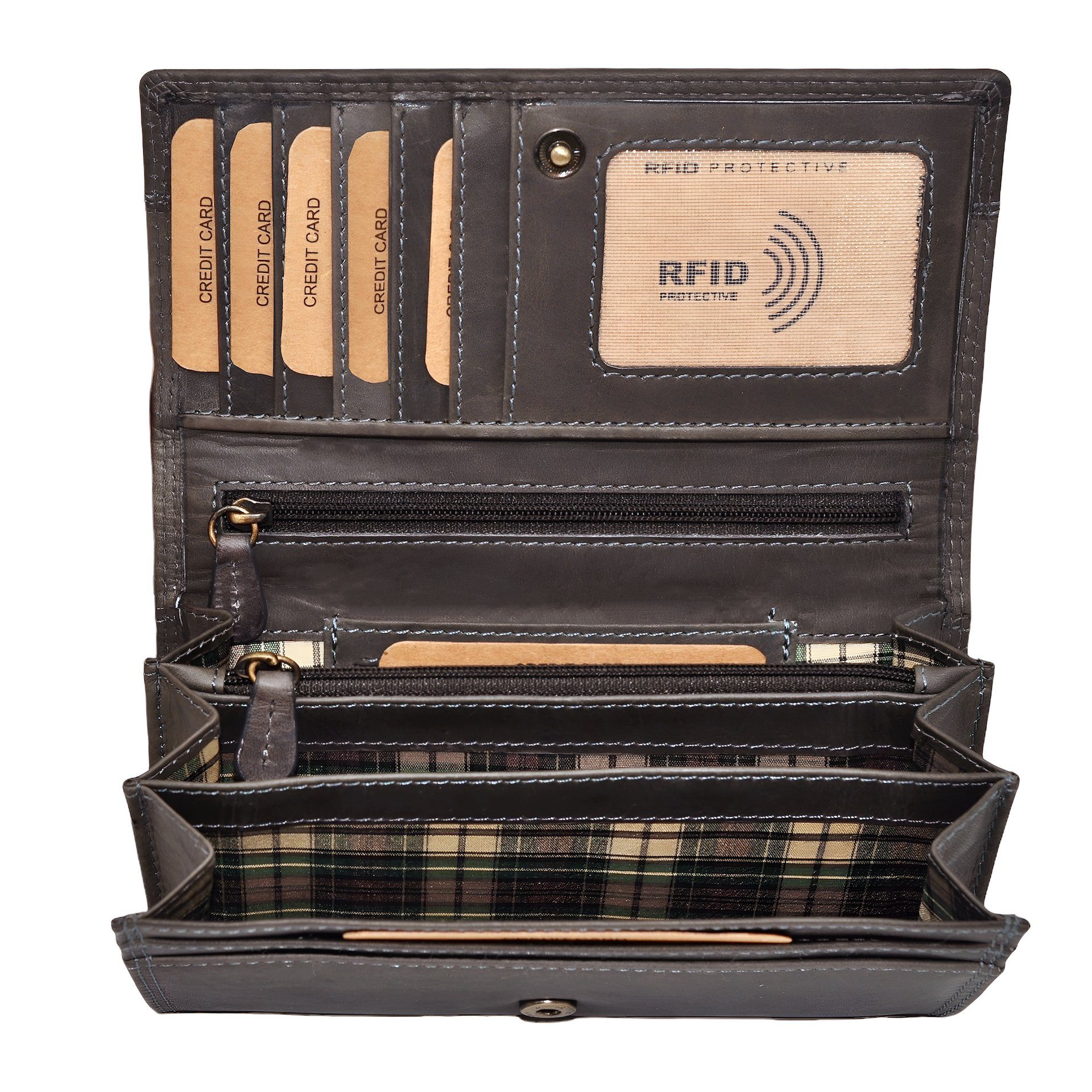 Benthill Geldbörse Damen Echt Leder Portemonnaie Frauen Geldbeutel RFID ...