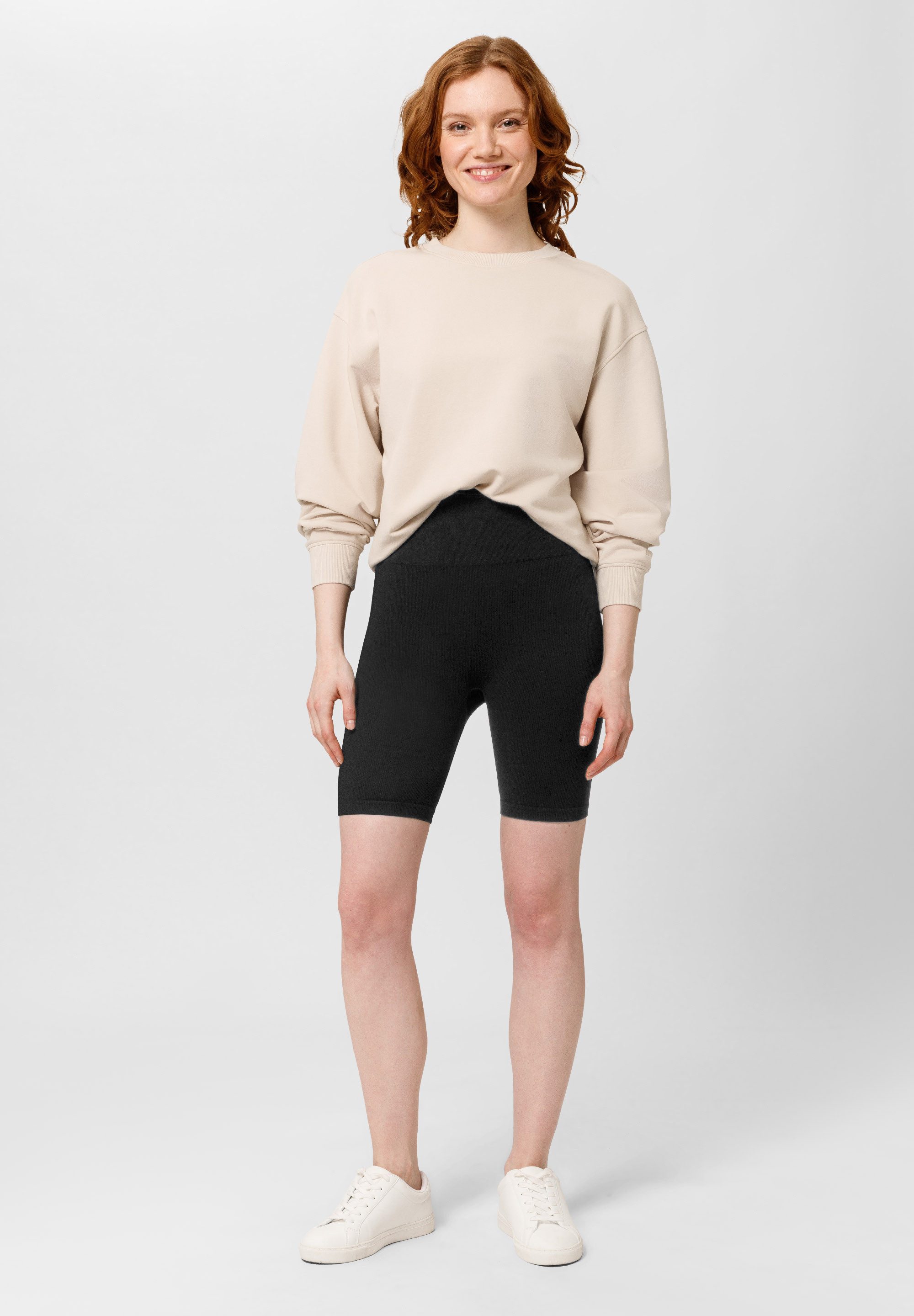 Les Lunes Shorts FORM Short Leggings Rib Seamless Seamless Athleisure Radler Shorts mit gerippter Struktur
