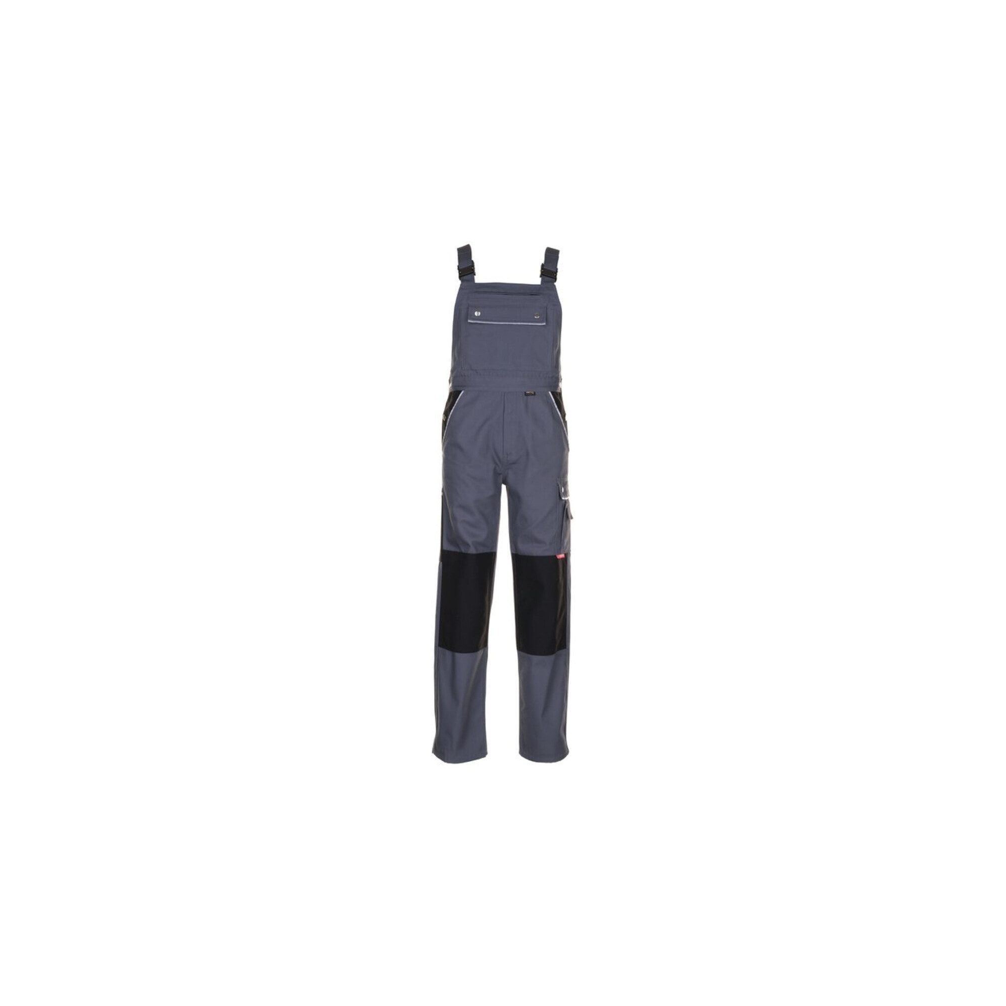 3/4-Hose Planam Latzhose Canvas 320 grau/schwarz 54