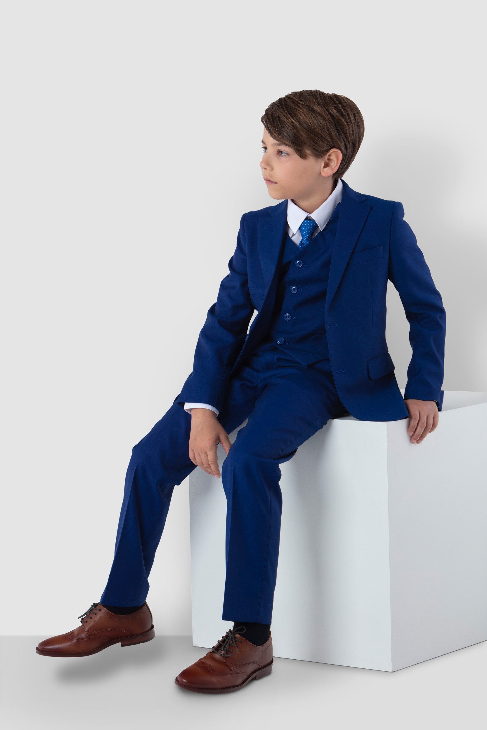 SANDER STELLAN Anzugsakko Jungen Sakko, royalblau festlich, elegant