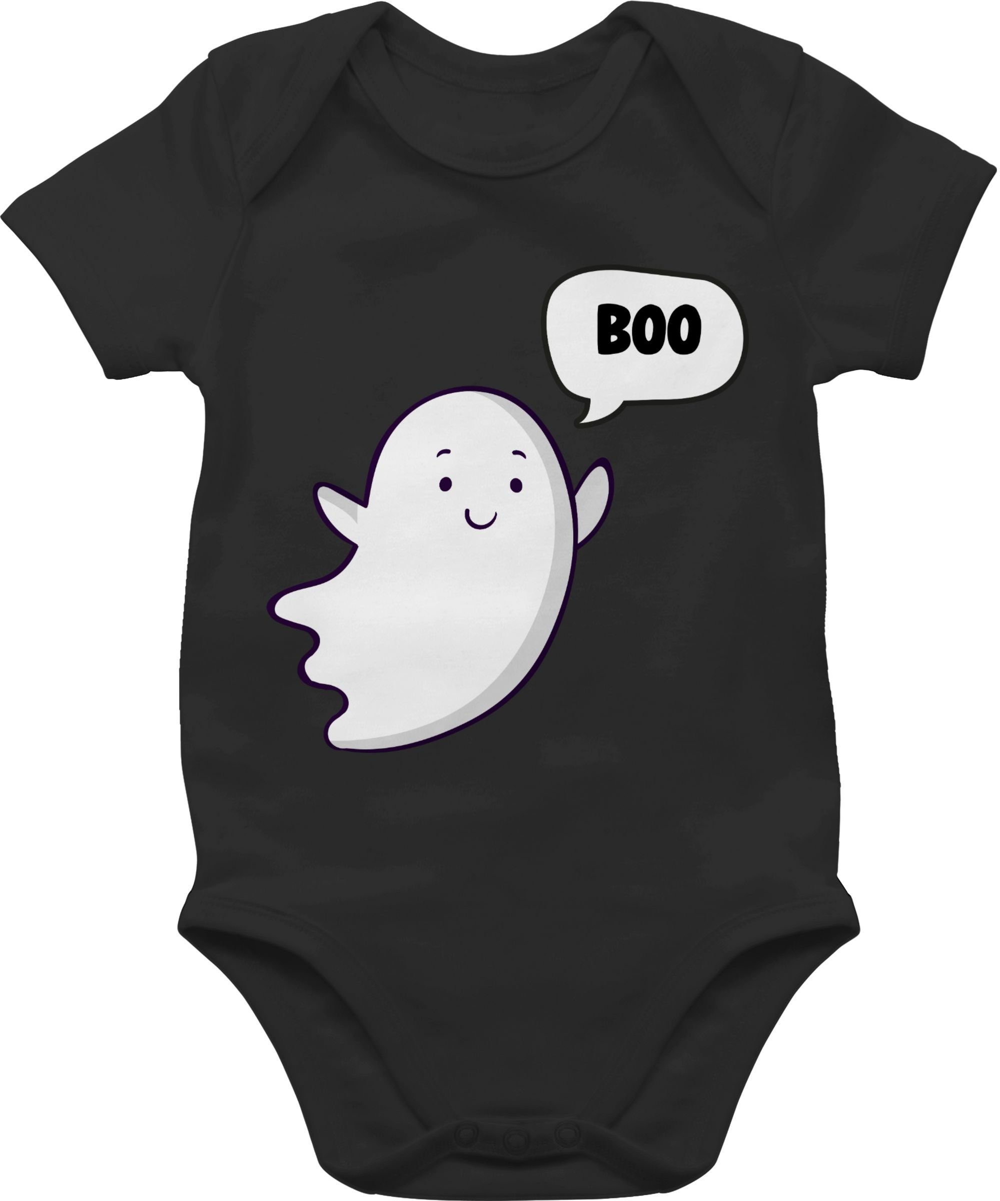 Shirtracer Shirtbody Süßer kleiner Geist Geister Gespenst Ghost Halloween Kostüme für Baby 1 Schwarz
