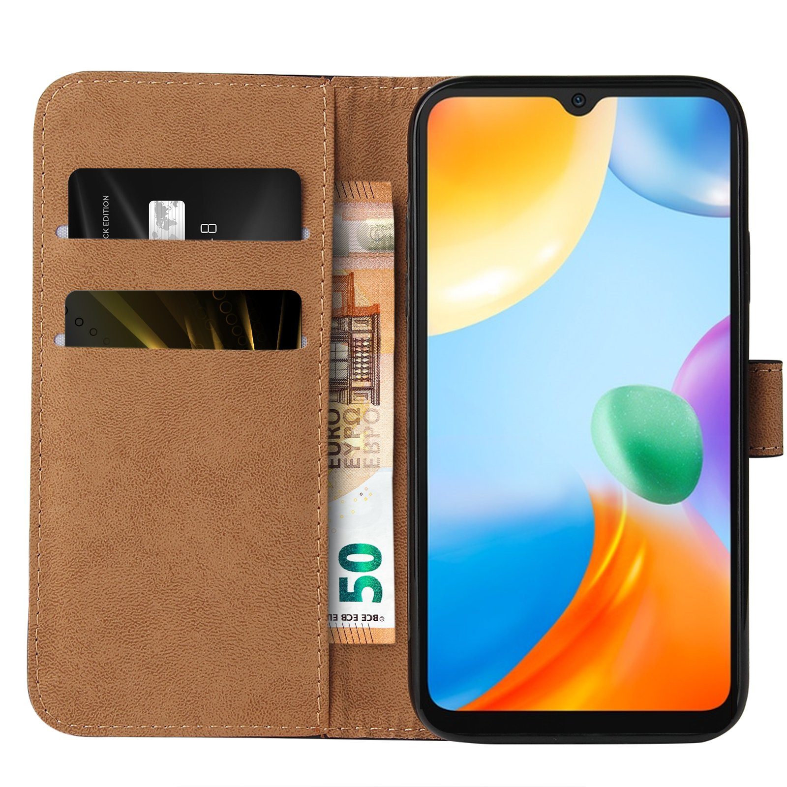 Tec-Expert Handyhülle Klapp Hülle für Xiaomi Redmi 10C 6.71 Zoll, 6.71, Flip Case für Xiaomi Redmi 10C