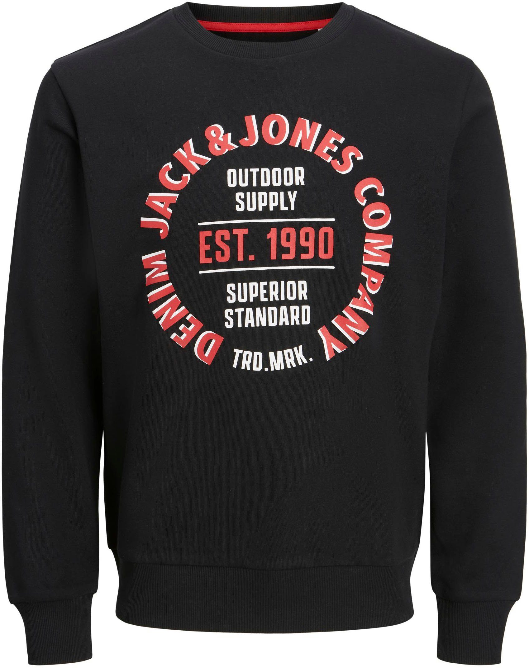 Jack & Jones Sweatshirt JJ SWEAT black JJANDY NECK CREW