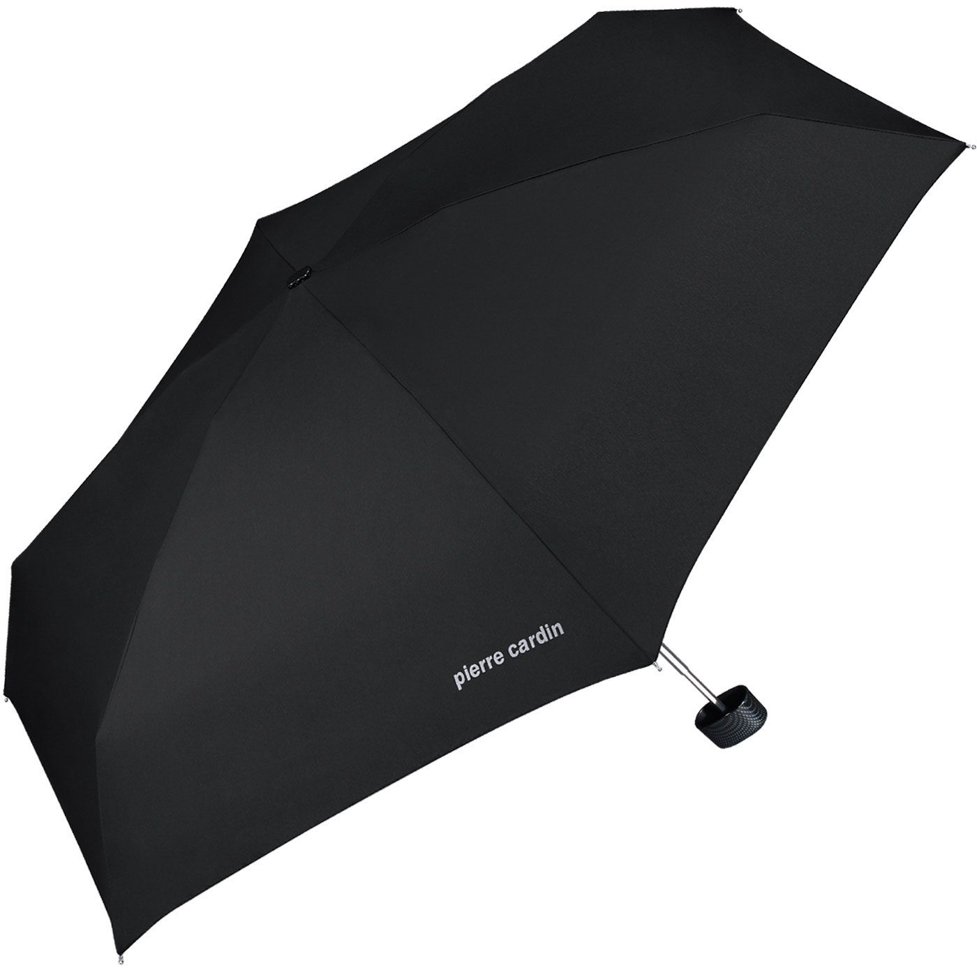 Pierre Cardin Taschenregenschirm leichter Minischirm mit Etui mybrella Noire, mit dem Hard-Case Etui in Carbonoptik besonders edel