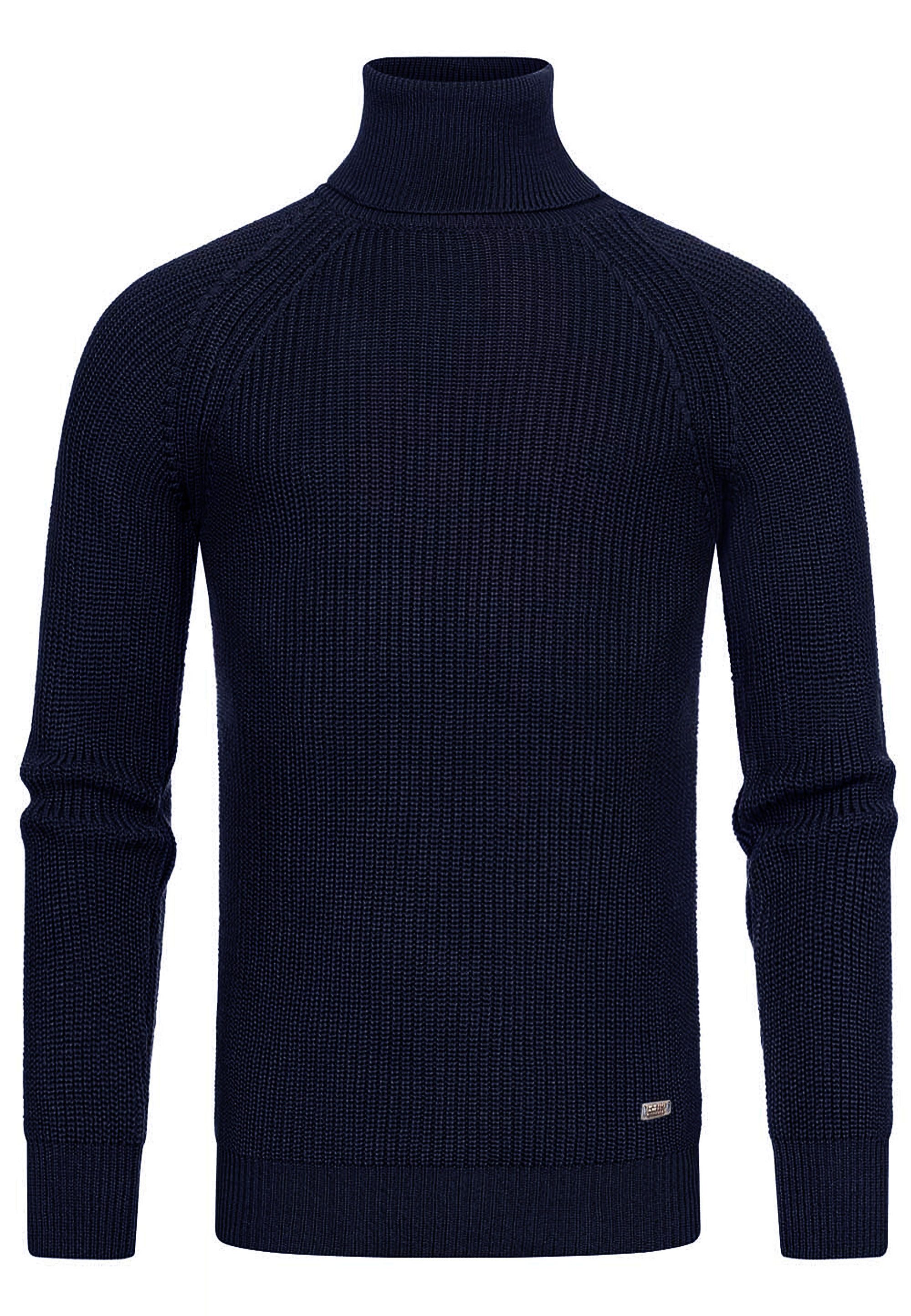 R-NEAL Rollkragenpullover Rollkragen Business Pullover Freizeit Grob-Strick günstig online kaufen