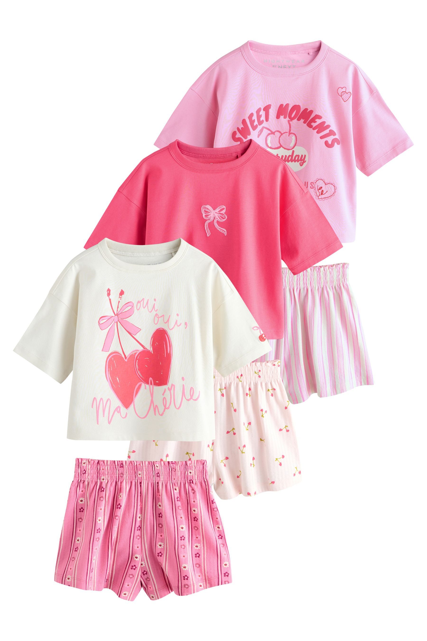 Pyjama Kurze Schlafanzüge, 3er-Pack