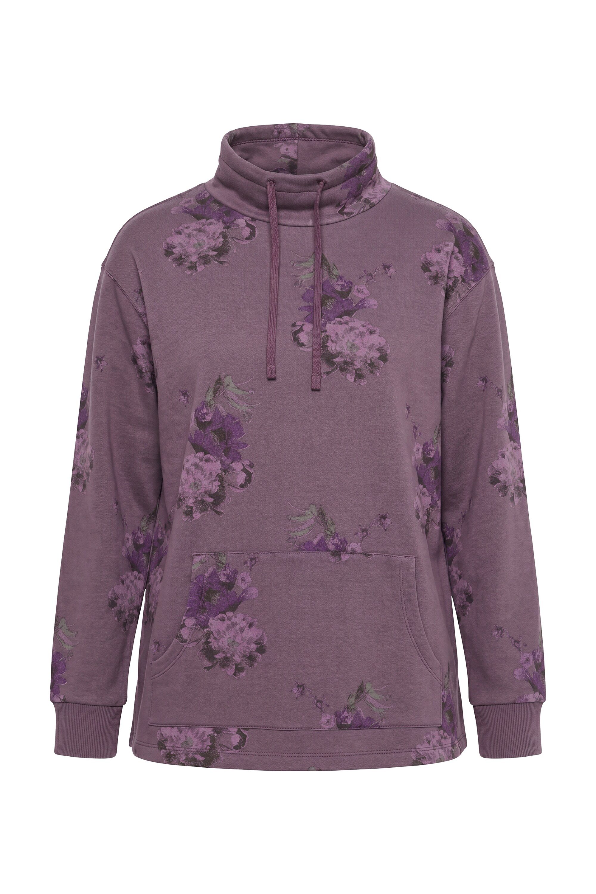 Ulla Popken Sweatshirt Sweater Blüten A-Linie Stehkragen Langarm – Bild 2 von 4
