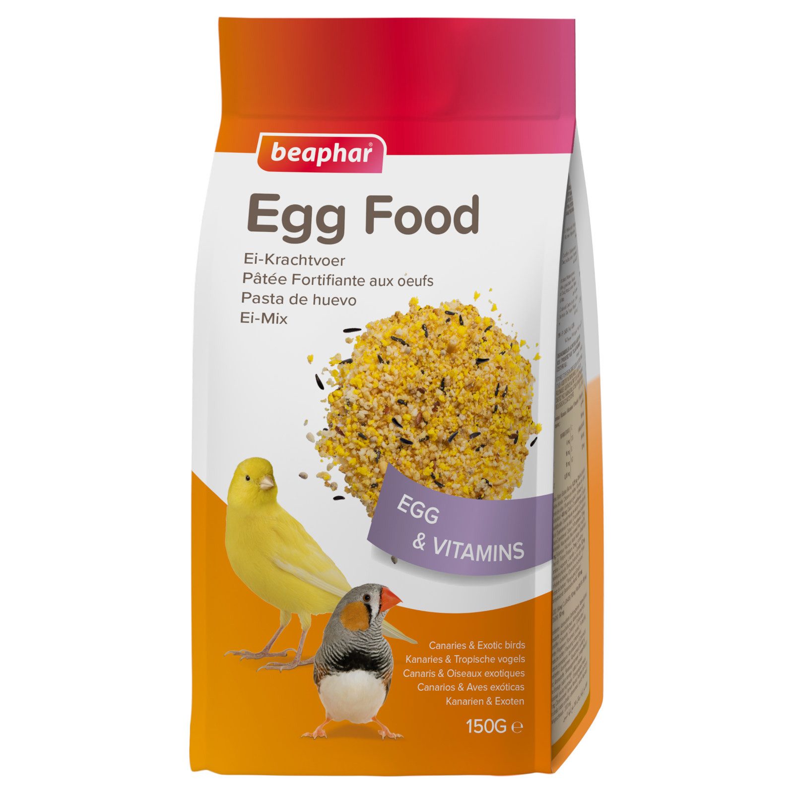 beaphar Ei-Mix für Kanarien & Exoten, 150 g, Hauptfutter für: Kanarien und Exoten