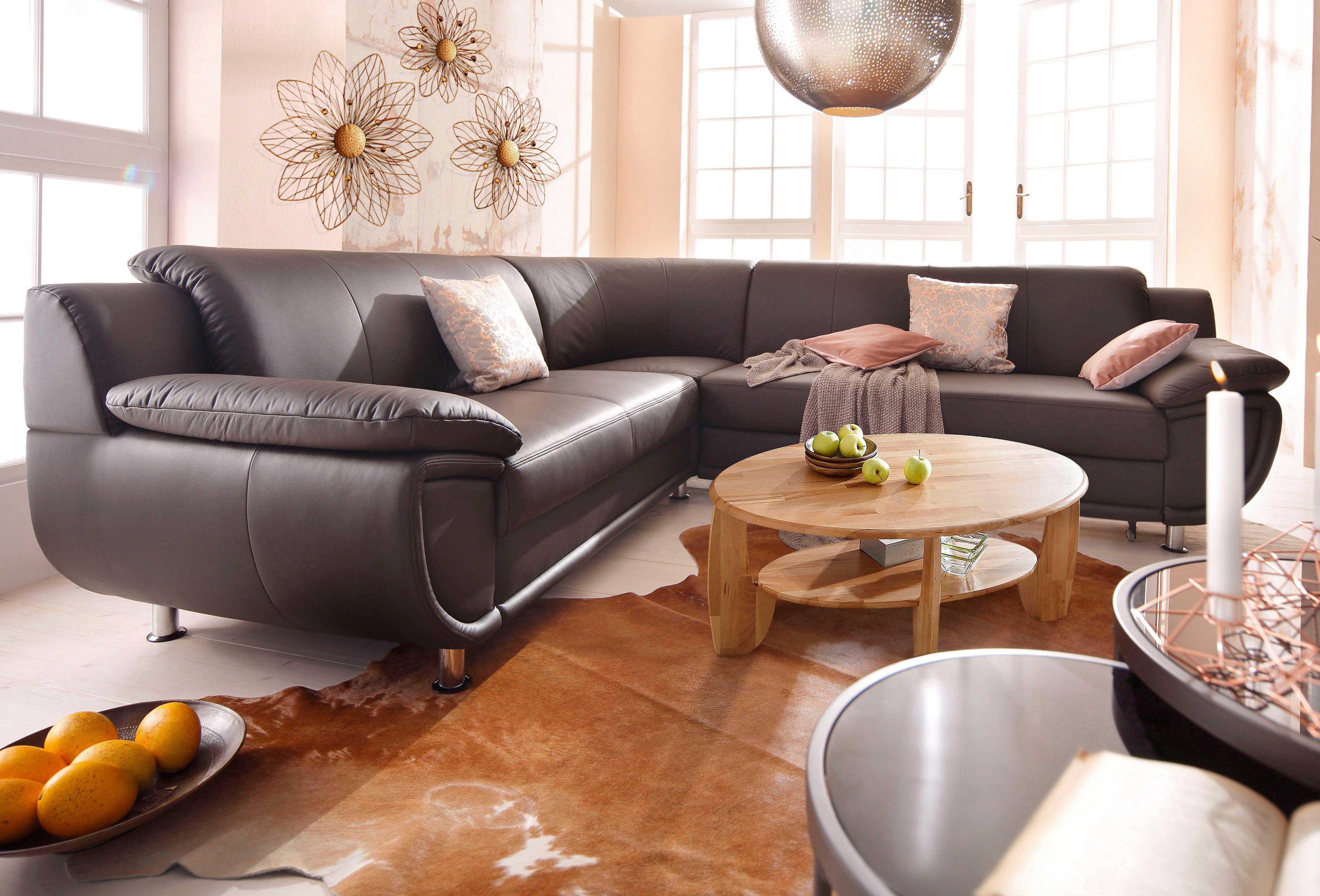 TRENDMANUFAKTUR Ecksofa Rondo wahlweise mit Schlaffunktion, bequeme Armlehn günstig online kaufen