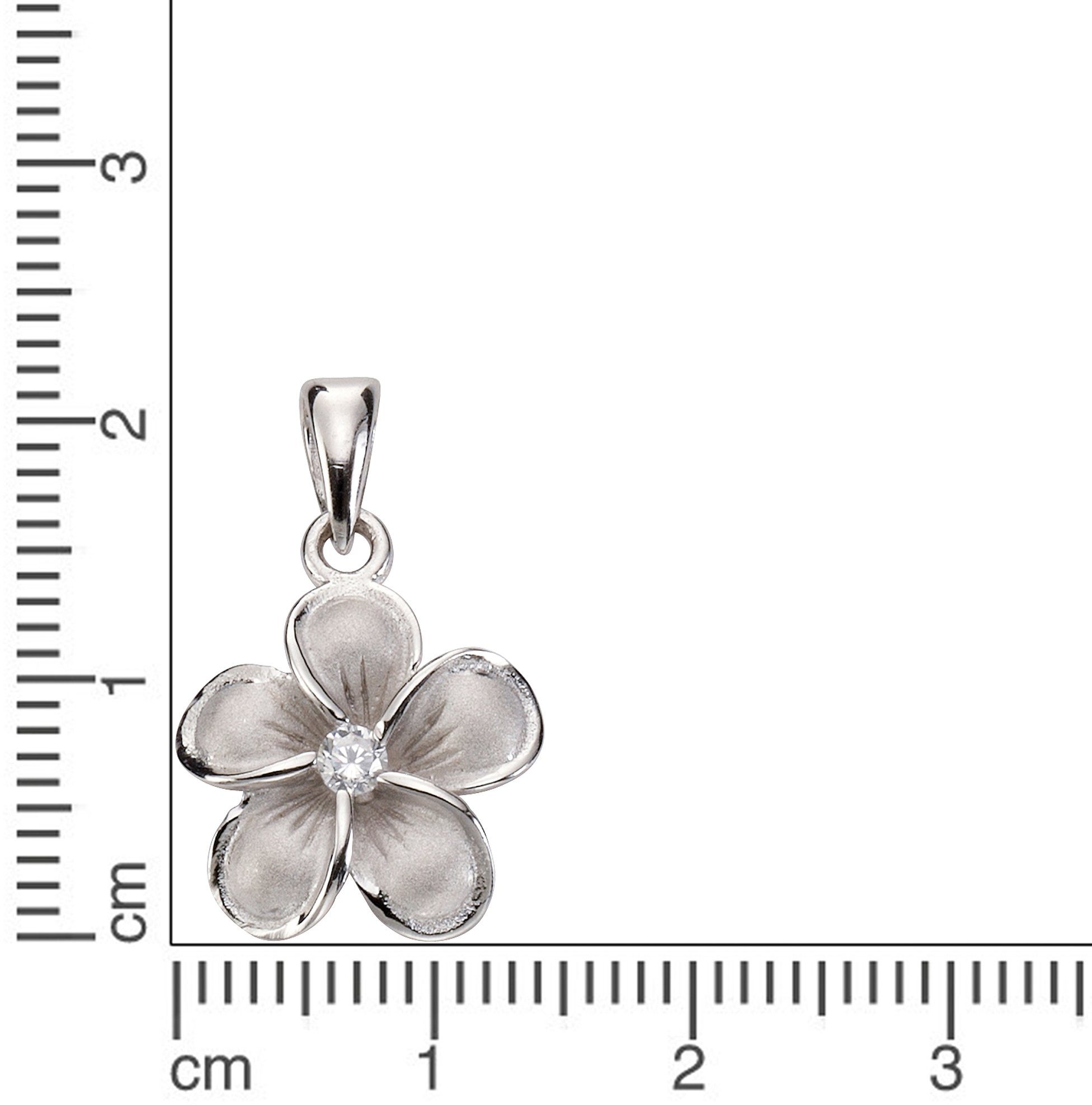 Firetti Kettenanhänger Schmuck Geschenk Silber 925 Halsschmuck Anhänger Blume, mit Zirkonia (synth)