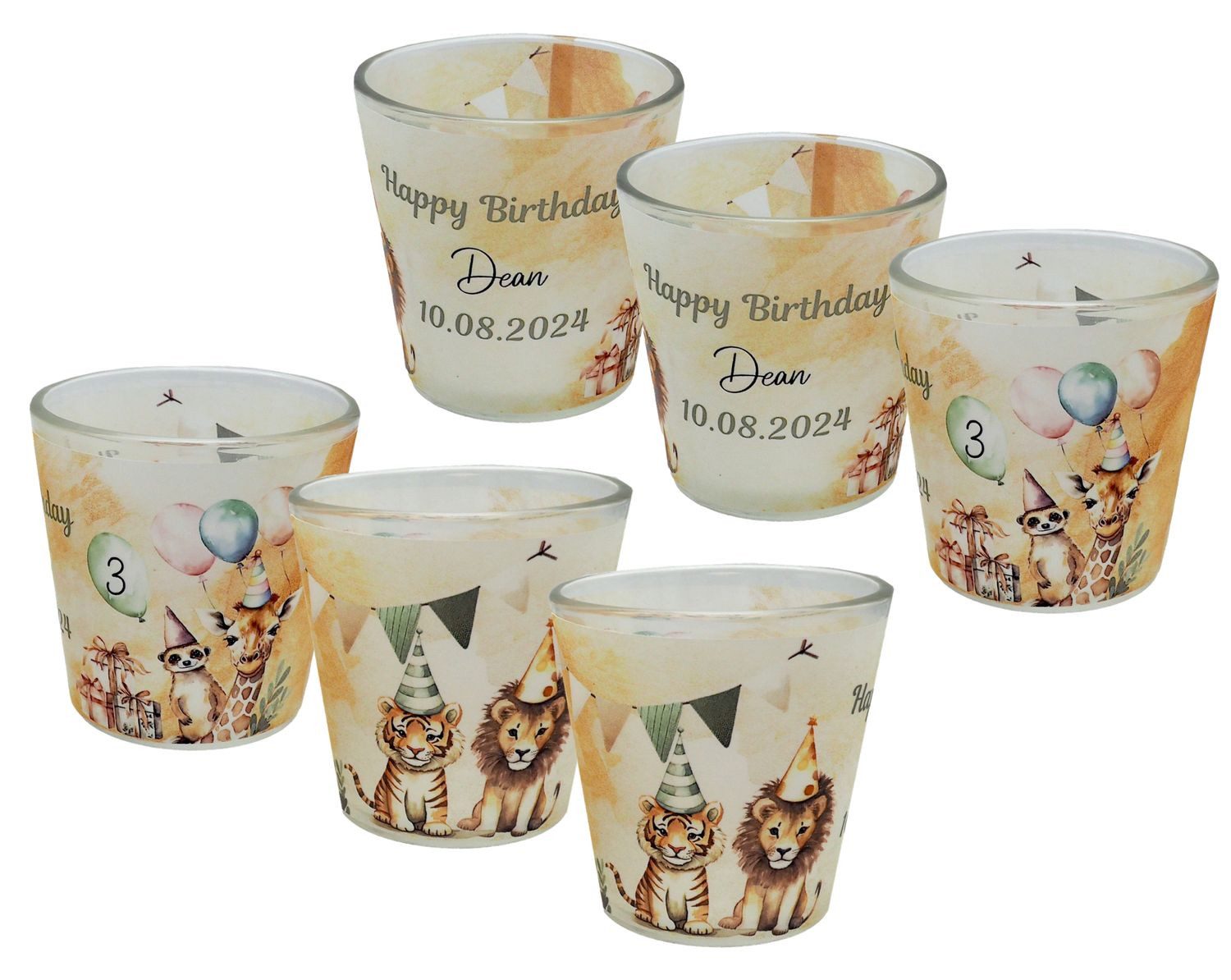 ZauberDeko Настольные лампы Windlicht Banderole Safari Geburtstag Party Kinder