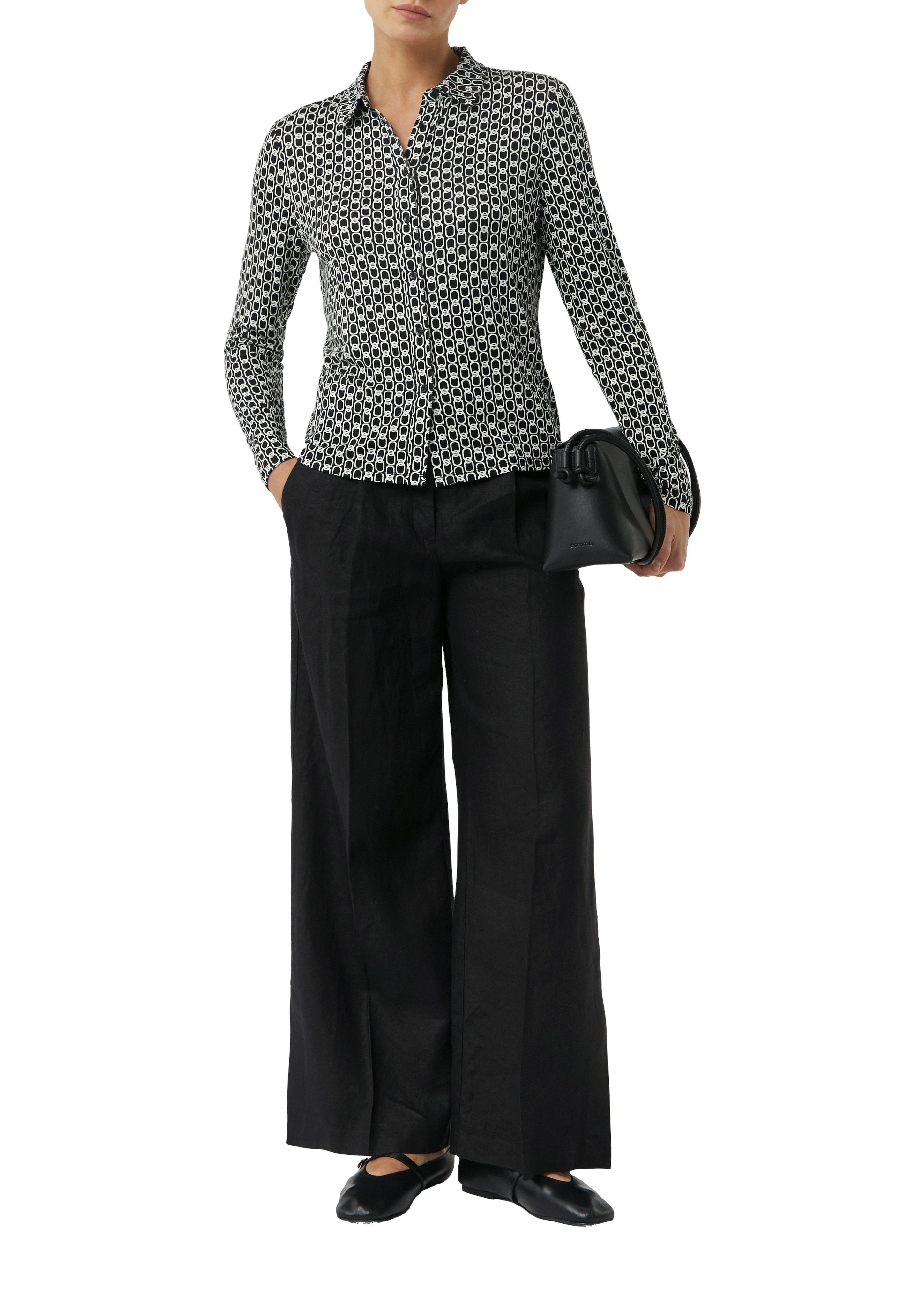 Comma Hemdbluse mit All-Over Print günstig online kaufen