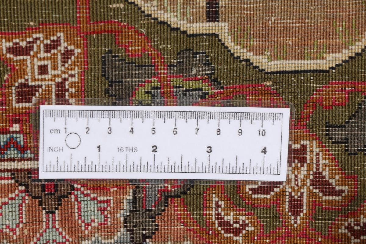 Orientteppich Täbriz Perserteppich, 50Raj Handgeknüpfter 7 rechteckig, Höhe: / Nain Orientteppich mm Trading, 199x281