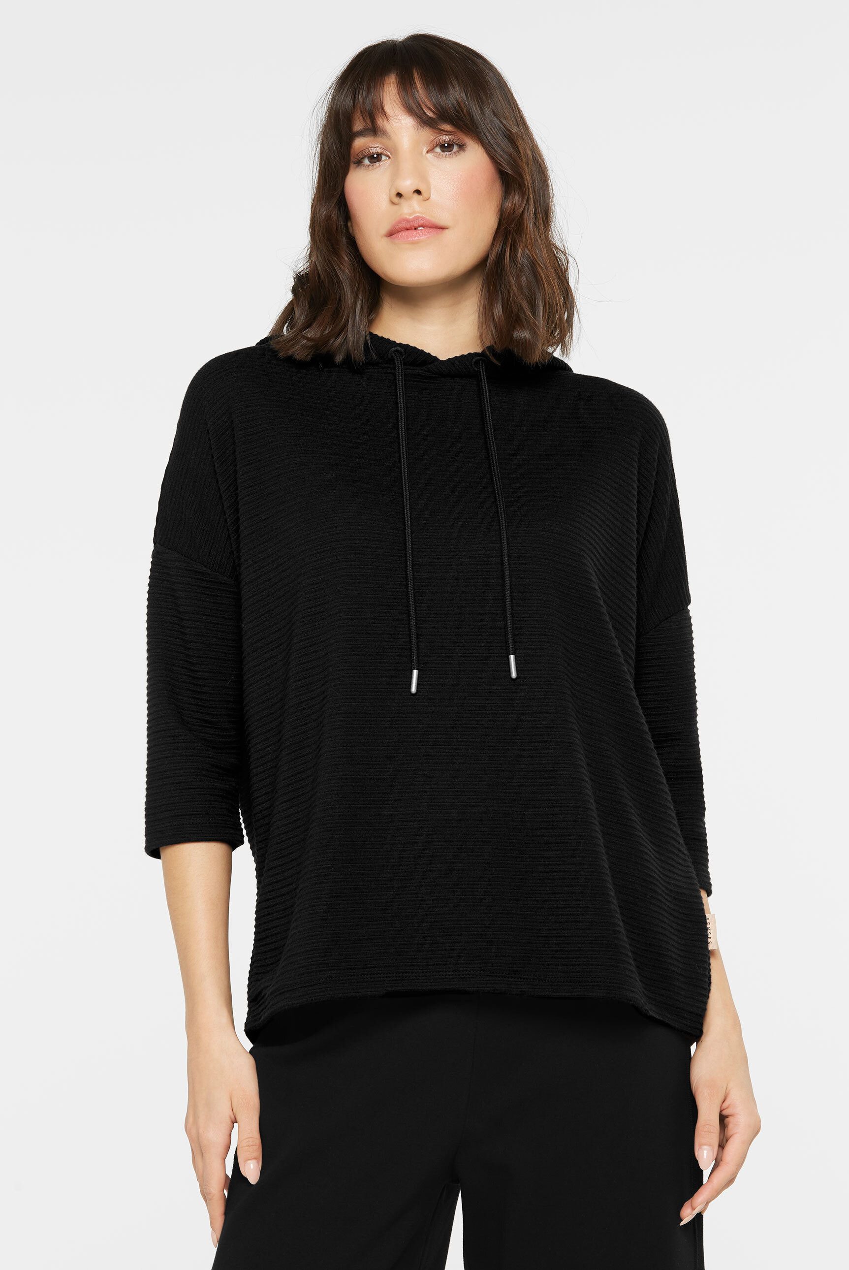 SENSES.THE LABEL Kapuzensweatshirt mit überschnittenen Schultern