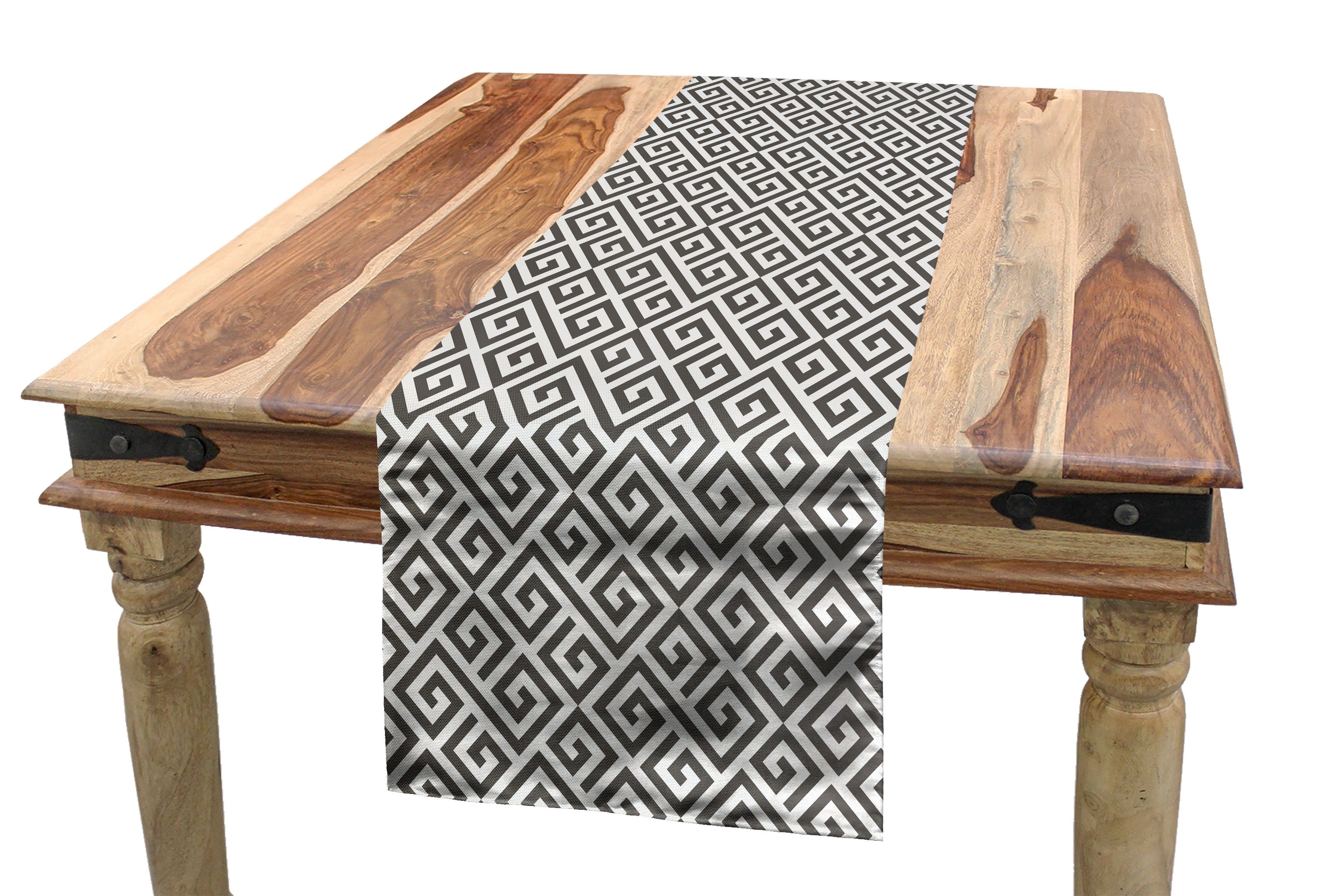 Holen Sie es sich günstig! Abakuhaus Tischläufer Esszimmer Küche Tischläufer, Modern Rechteckiger Geometric Dekorativer Maze