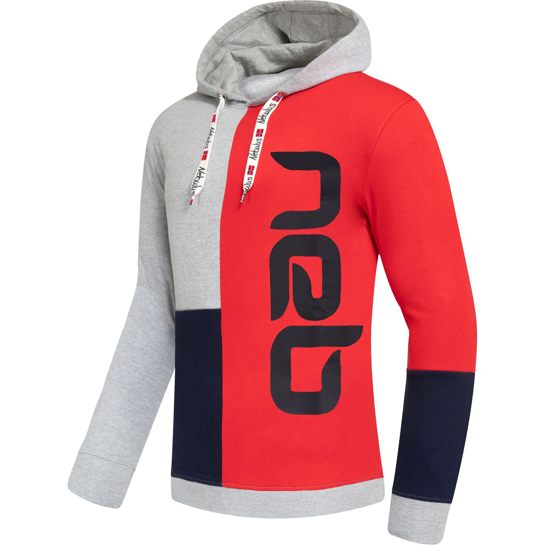 Hoodie NEB, P5040 - Herren, navy-rot-grau, S