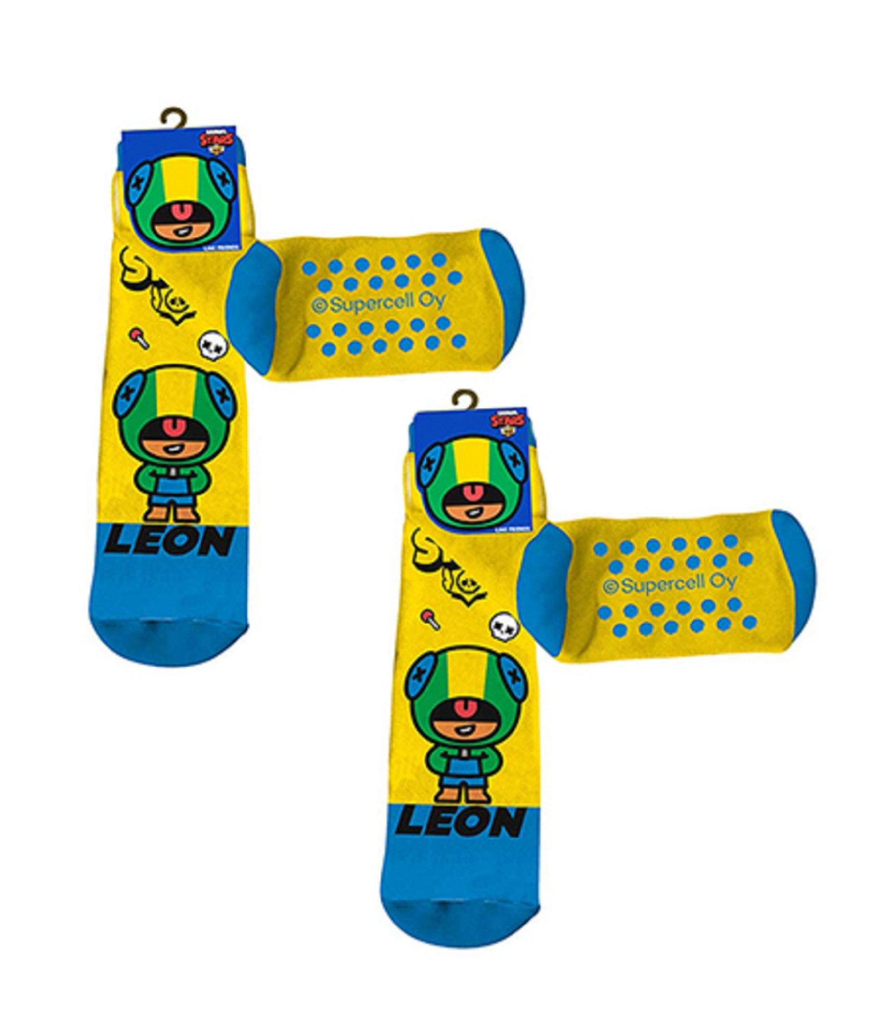 Brawl Stars Sneakersocken Brawl Stars Kinder Socken 2-Pack Anti Rutsch Strümpfe Söckchen