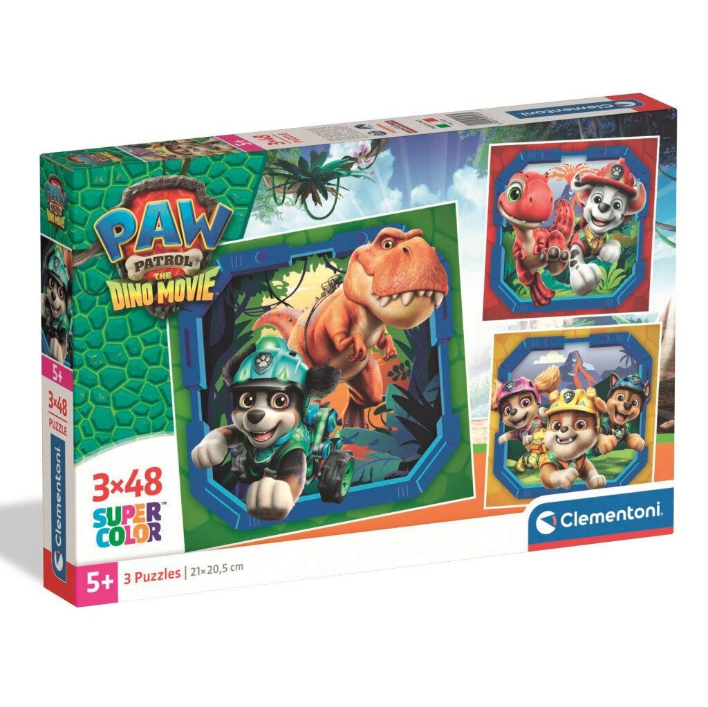 Clementoni® Puzzle Paw Patrol Dino 3x48-teiliges Clementoni Puzzle, Puzzleteile