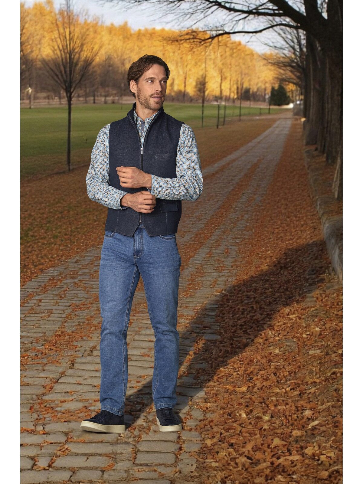 Babista Anzugweste ULDIN in Denim-Optik