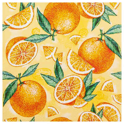 HOME FASHION Papierserviette »Orangen«, (20 St), 20 Stück