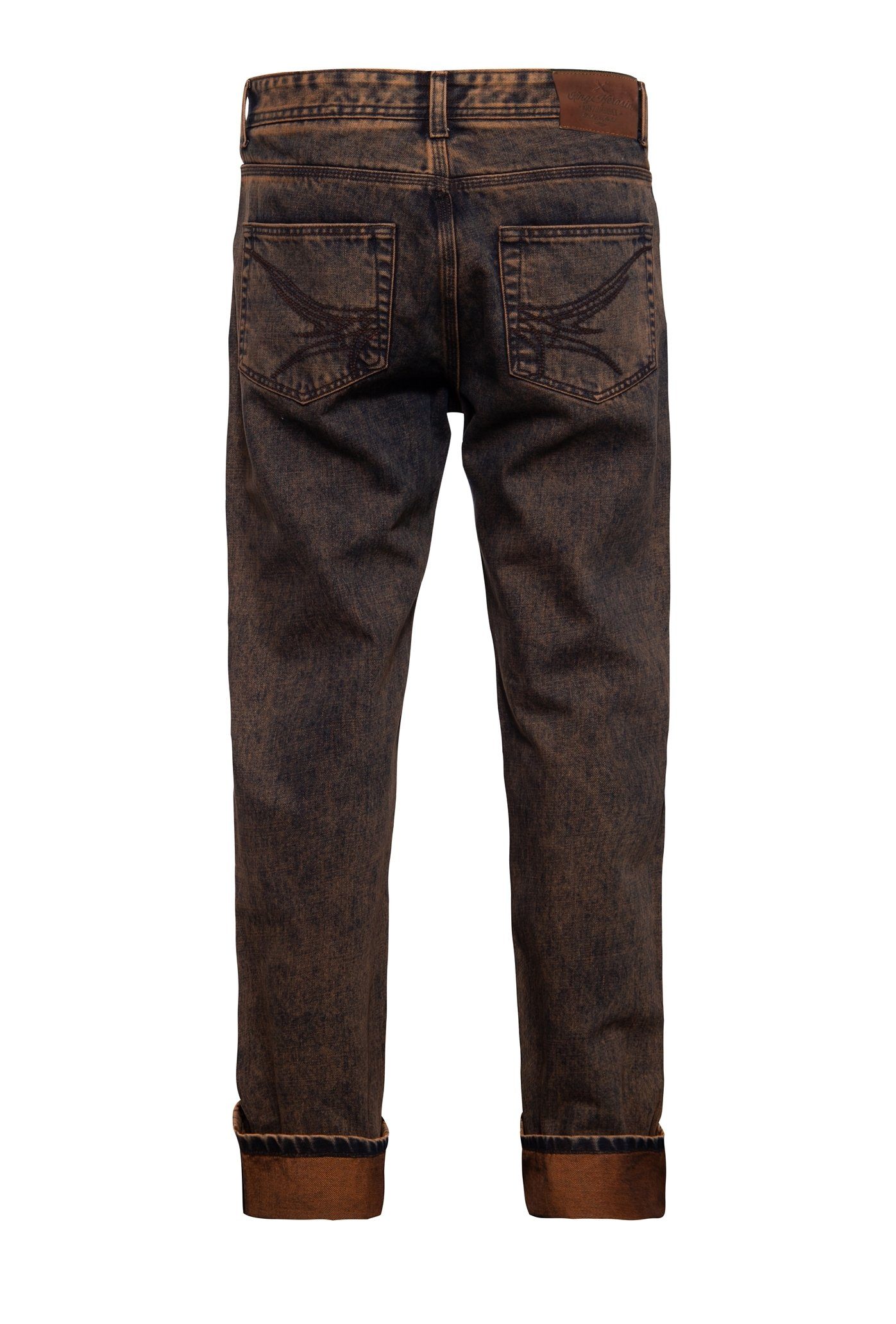 Washed KingKerosin Dirt Scott 5-Pocket-Jeans rostbraun