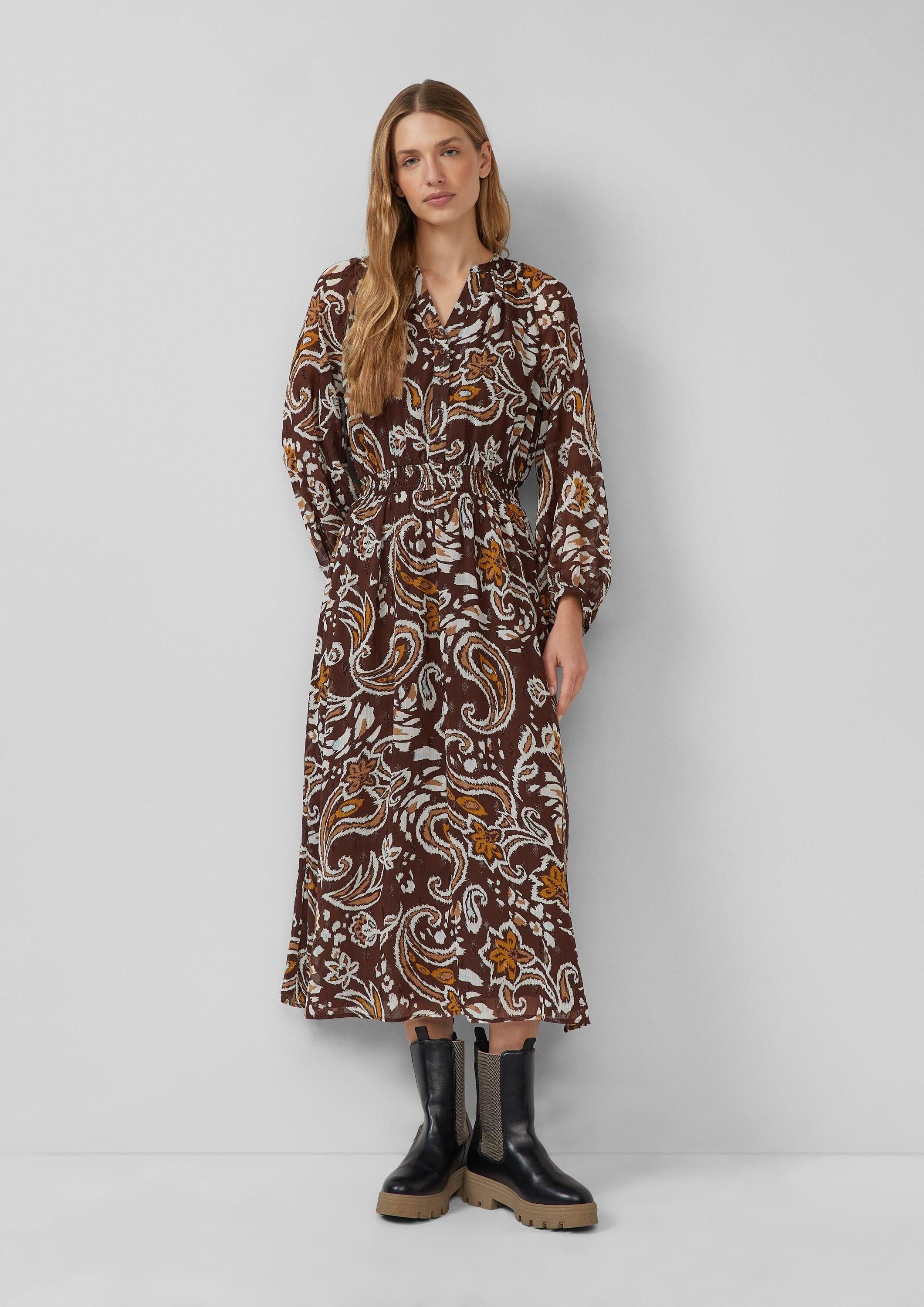 s.Oliver Midikleid Kleid Chiffonkleid mit Effektgarn günstig online kaufen