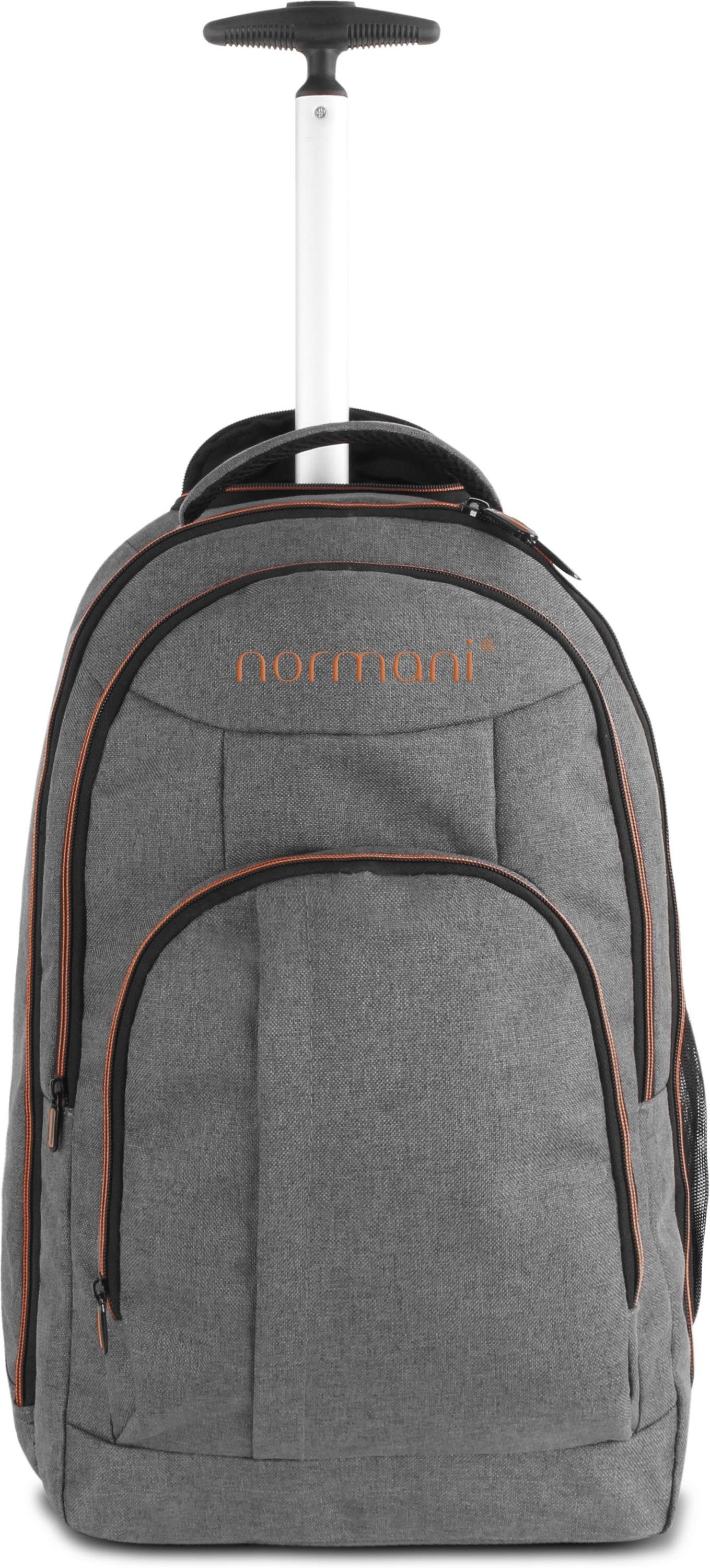 normani Reisetasche Rucksack mit Trolleyfunktion 30 Liter Yori, Trolley-Rucksack mit Rollen