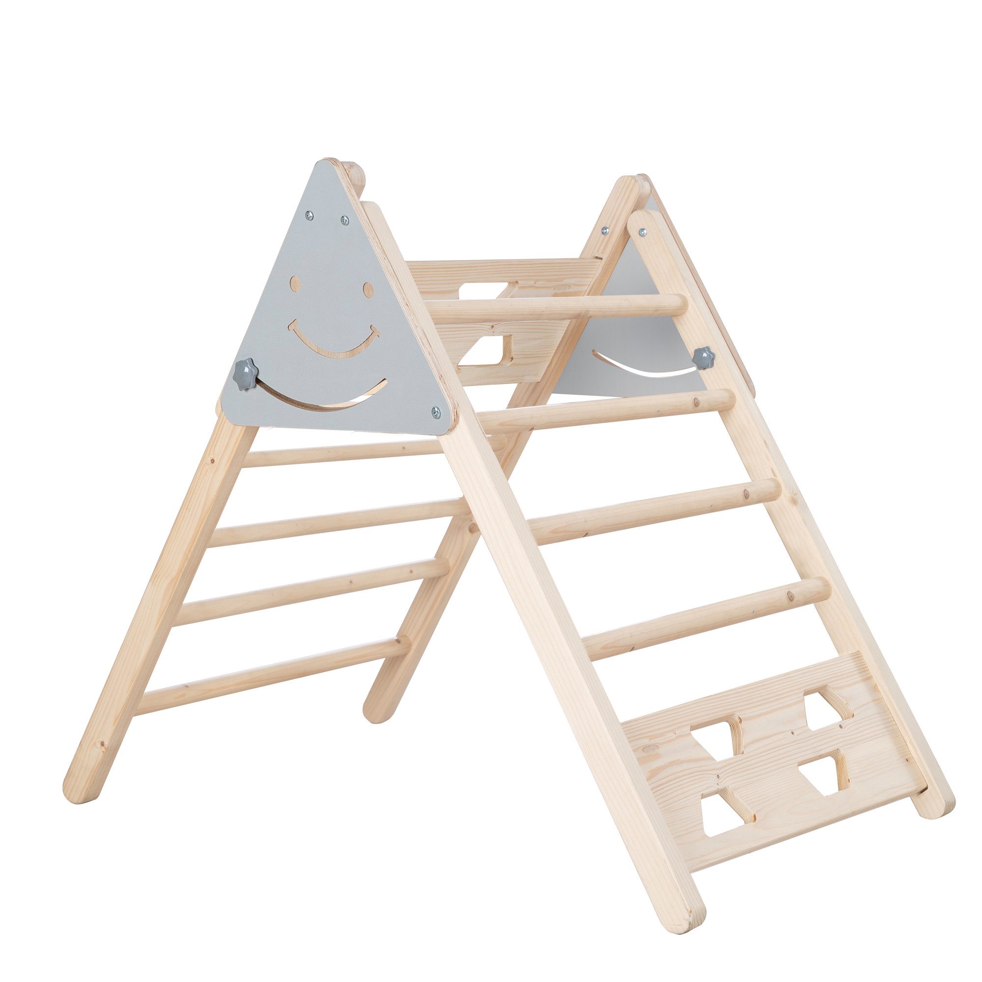 roba® Klettergerüst klappbar - Kletterdreieck für Kinder- Massivholz, Montessori Kinderspielzeug - fördert Motorik und Gleichgewicht