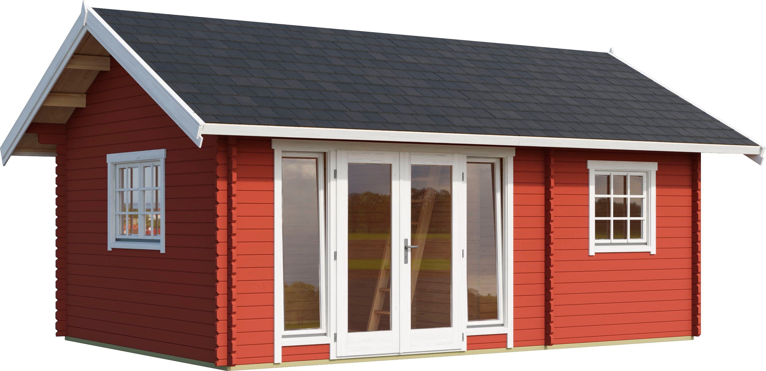 LASITA MAJA Gartenhaus CAROLINE, BxT: 675x490 cm, (Set, inkl. Fußbodenbretter zum Verlegen)
