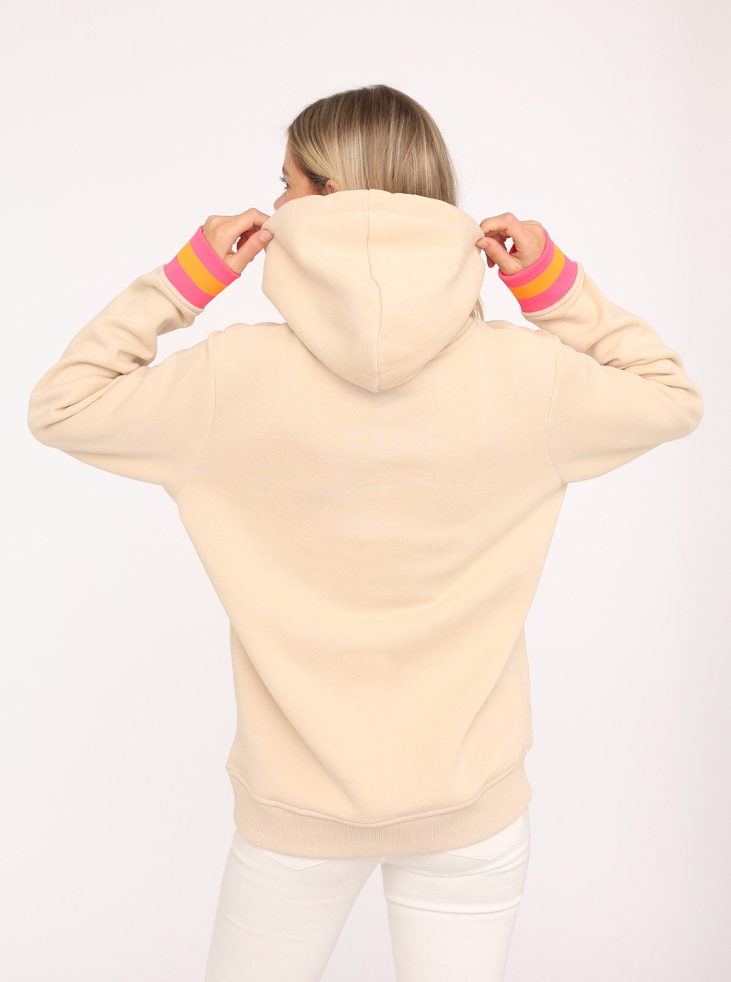 Zwillingsherz Hoodie "Rahel" Mit Kontrastbündchen und günstig online kaufen