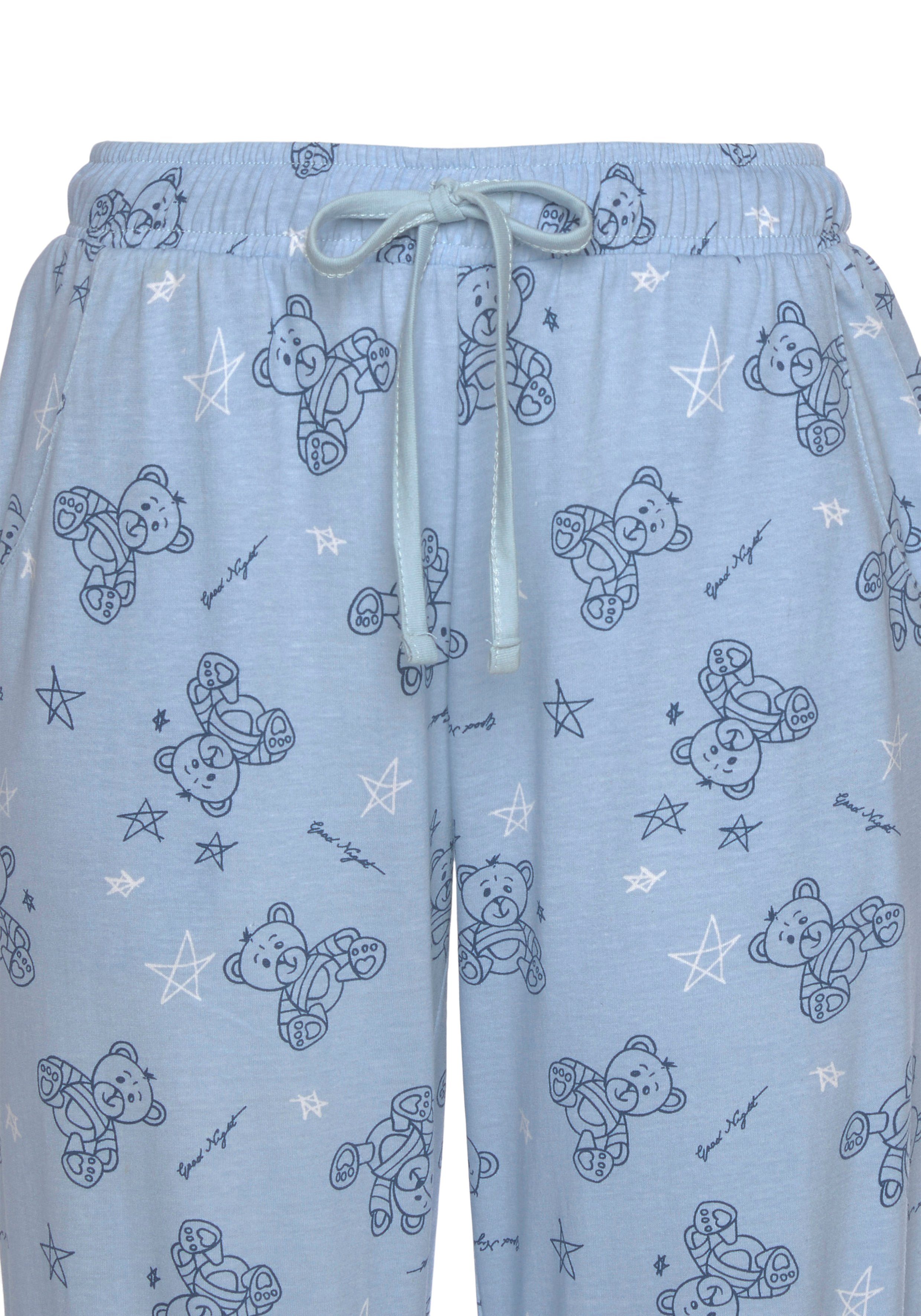 Vivance Dreams by Lascana Pyjama (Set, 2 tlg) mit süßem Bärchendruck