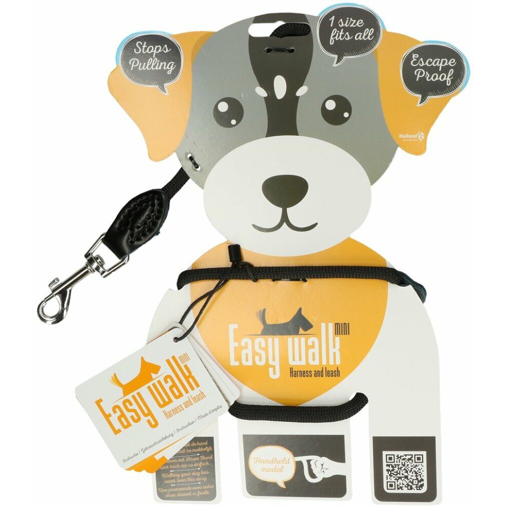 Holland Animal Care Leine Easy Walk Mini Schultermodell Schwarz, (Packung)