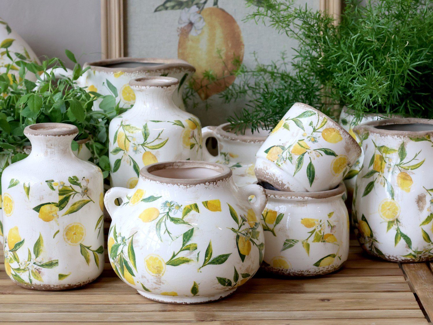 Chic Antique Dekovase Kanne Krug Limone günstig online kaufen