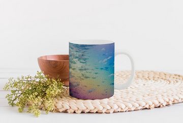 MuchoWow Tasse Wolken mit Regenbogen, Keramik, Kaffeetassen, Teetasse, Becher, Teetasse, Geschenk