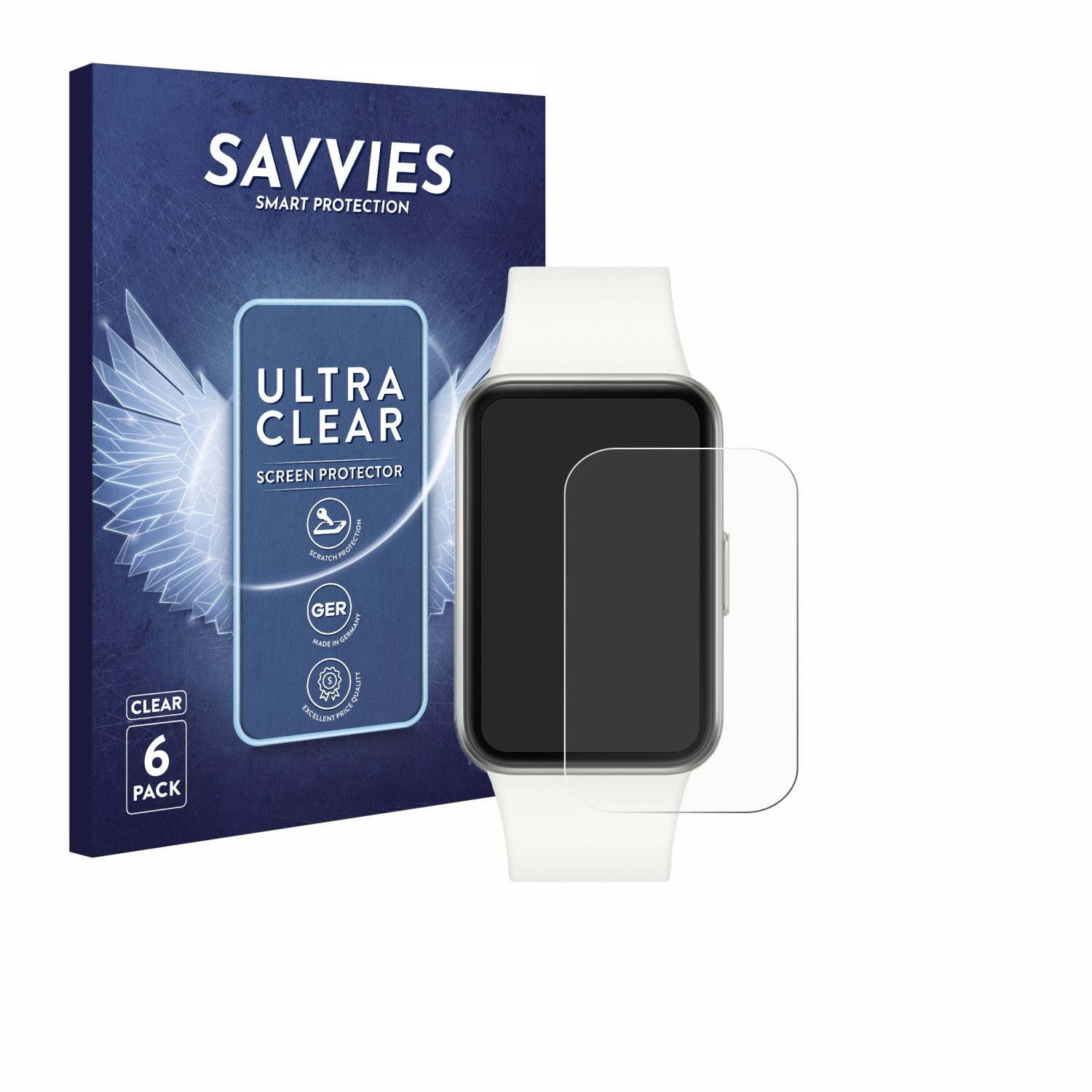 Savvies Displayschutzfolie Schutzfolie für Samsung Galaxy Fit3, 6 Stück, Displayschutz Schutz Folie Klar Transparent
