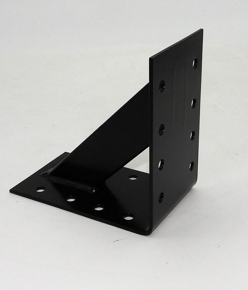 Thumbnail - dynamic24 Holzkonstruktionsbeschlag, Großer Stahl Winkel 15x15x9 3mm Holzverbinder verstärkt schwarz