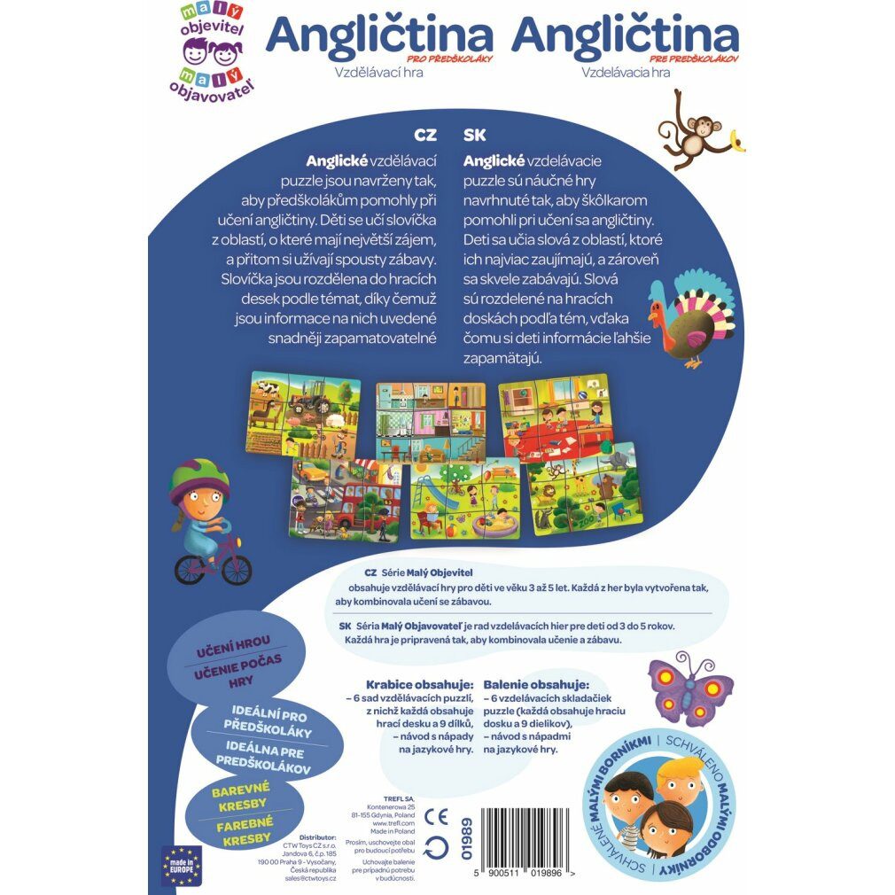 Trefl Puzzle Lernspiel Little Explorer: Englisch, Puzzleteile