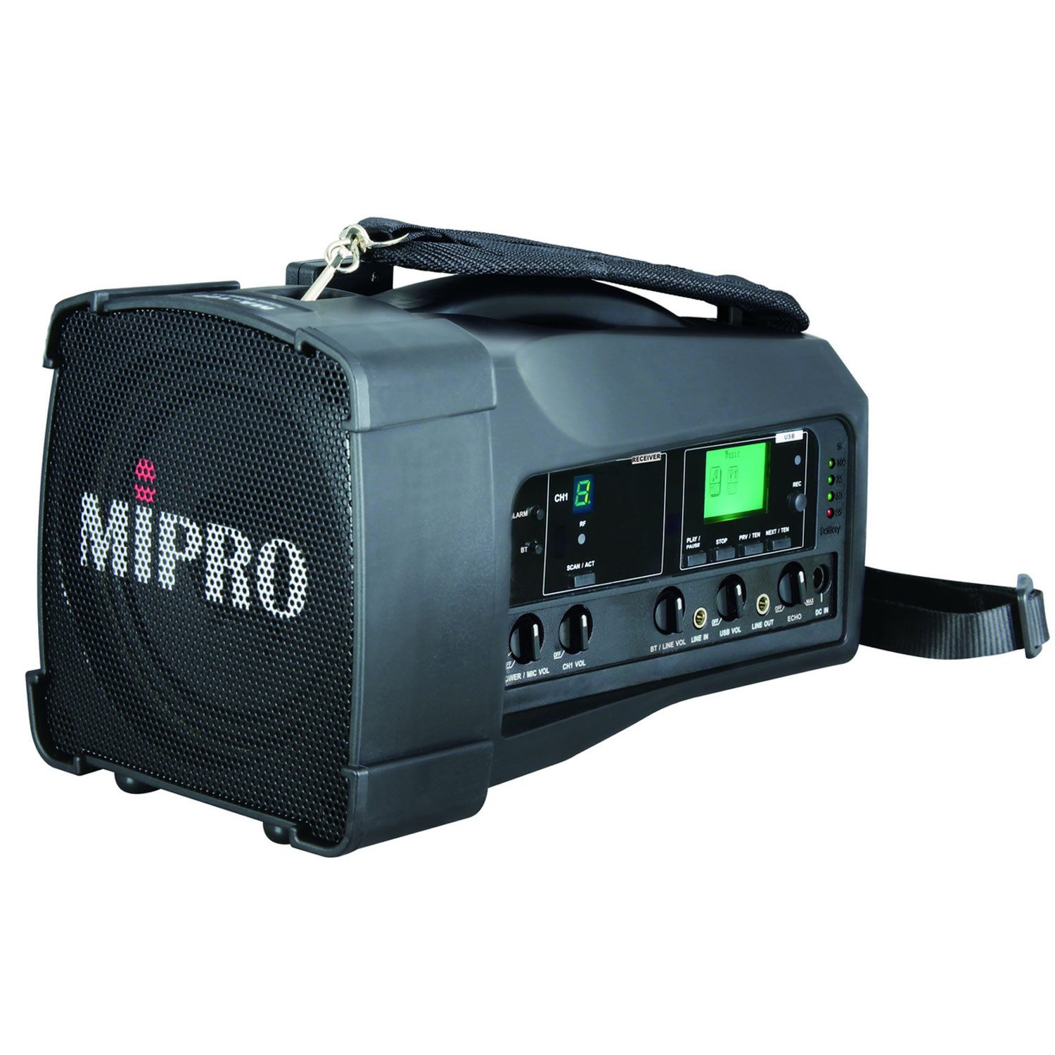 Mipro Audio Mipro Mobiles Beschallungssystem MA-100 Portable-Lautsprecher (Bluetooth, 50 W, Tragbarer Lautsprecher mit Einkanalempfänger)